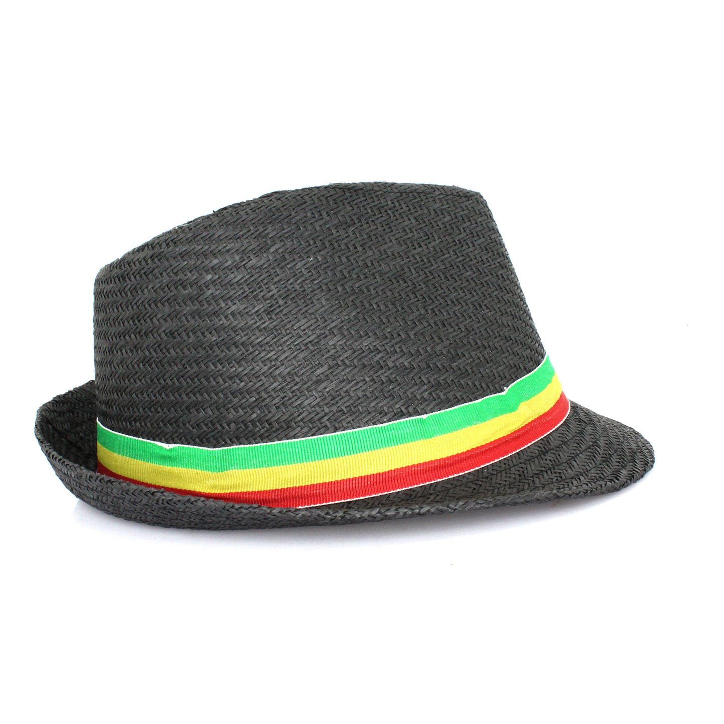 Fedora Straw Sun Hat for Men Women Short Brim Trilby Hat Panama Beach Hat Travel Summer Reggae Jamaica