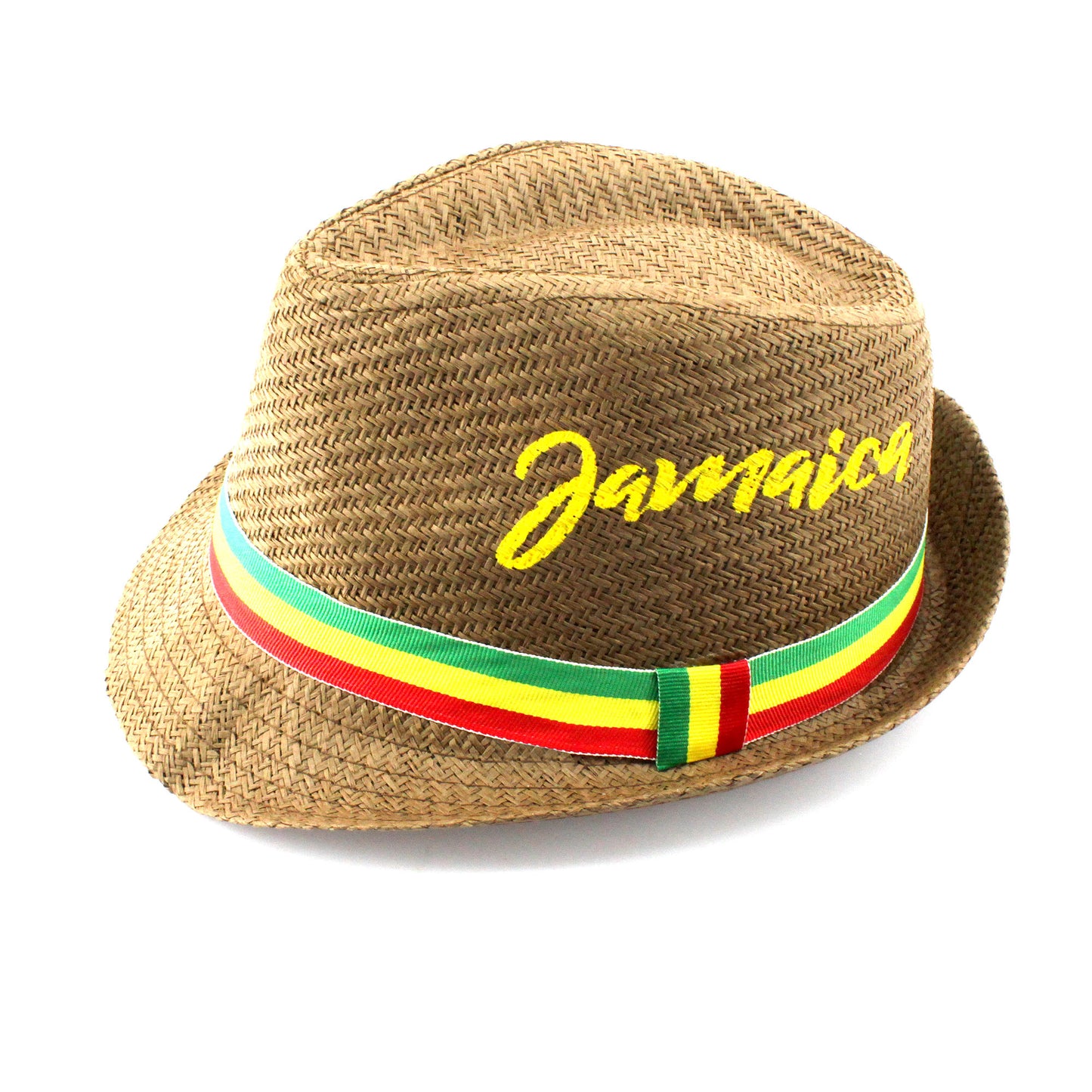 Fedora Straw Sun Hat for Men Women Short Brim Trilby Hat Panama Beach Hat Travel Summer Reggae Jamaica