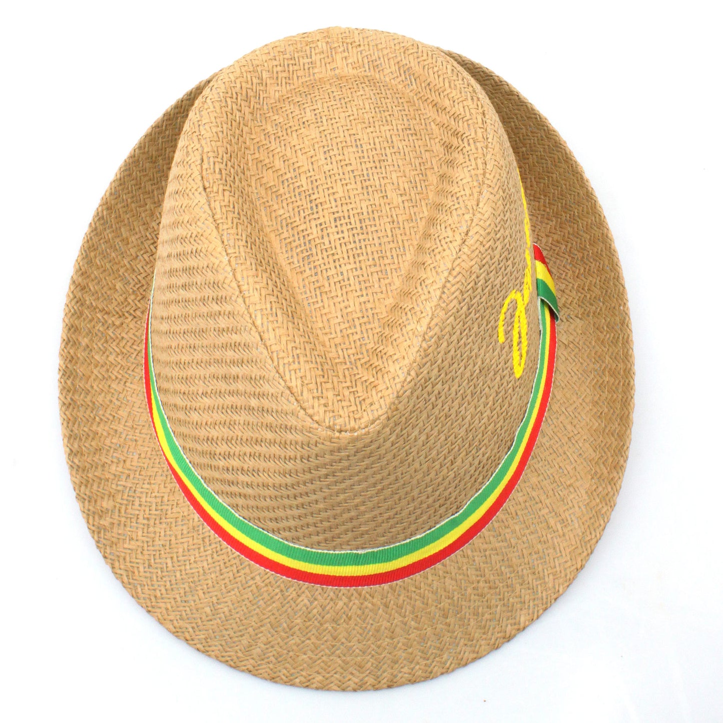 Fedora Straw Sun Hat for Men Women Short Brim Trilby Hat Panama Beach Hat Travel Summer Reggae Jamaica