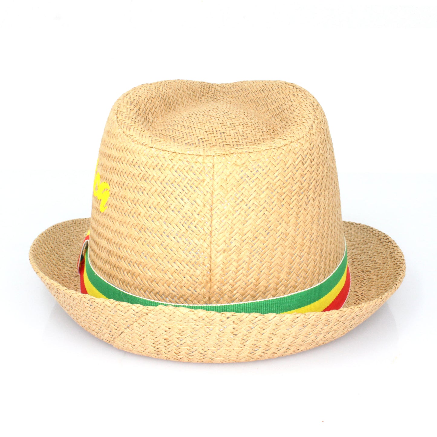 Fedora Straw Sun Hat for Men Women Short Brim Trilby Hat Panama Beach Hat Travel Summer Reggae Jamaica