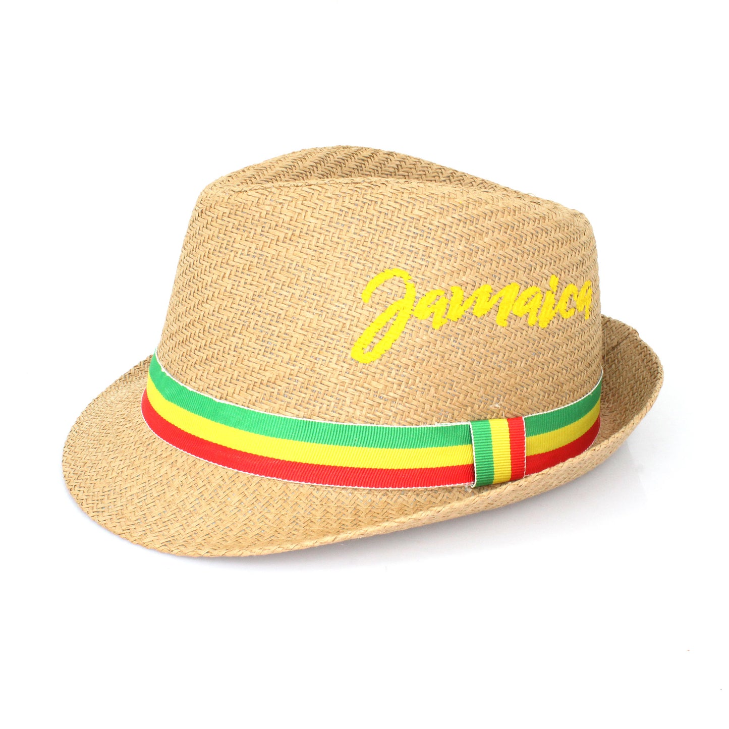 Fedora Straw Sun Hat for Men Women Short Brim Trilby Hat Panama Beach Hat Travel Summer Reggae Jamaica