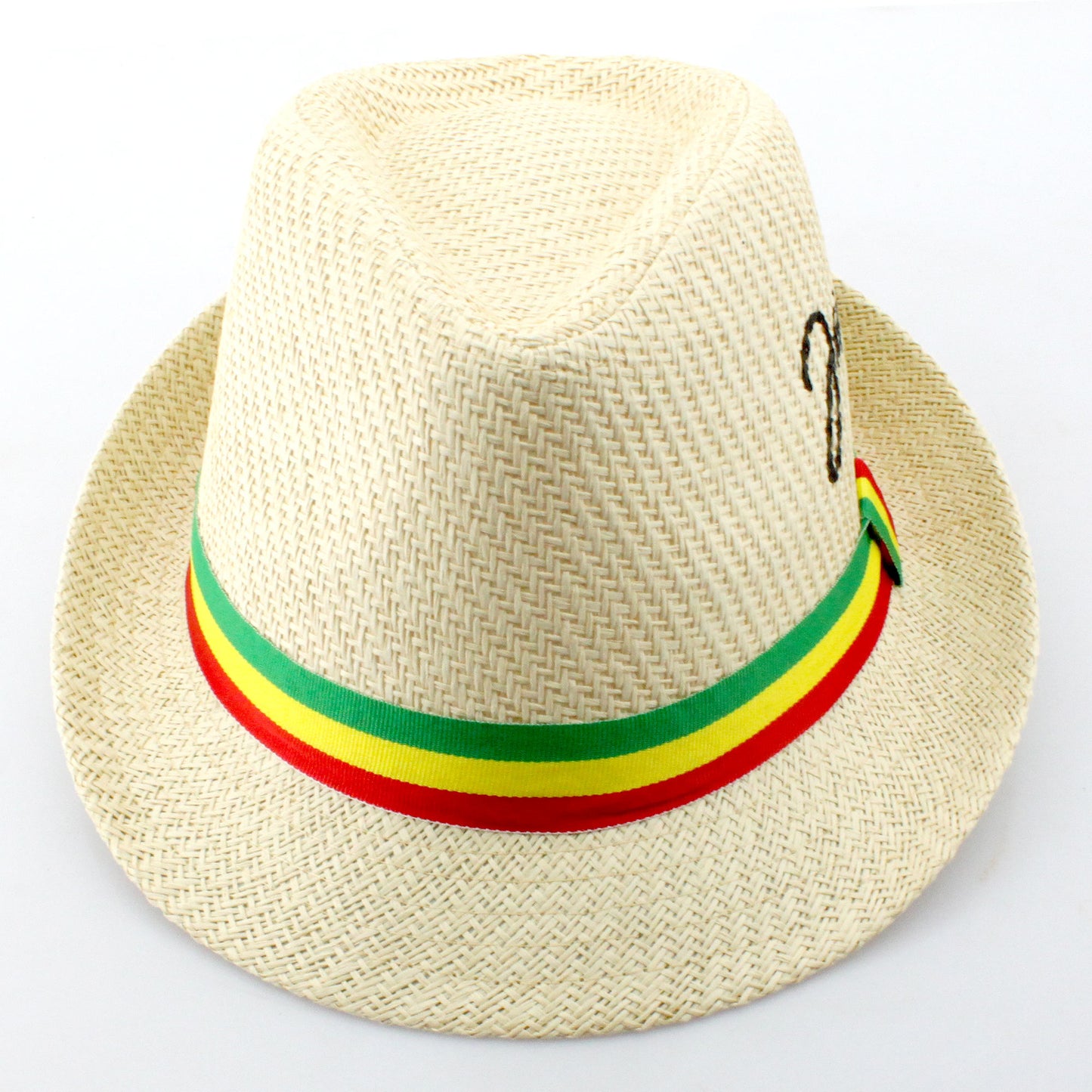 Fedora Straw Sun Hat for Men Women Short Brim Trilby Hat Panama Beach Hat Travel Summer Reggae Jamaica