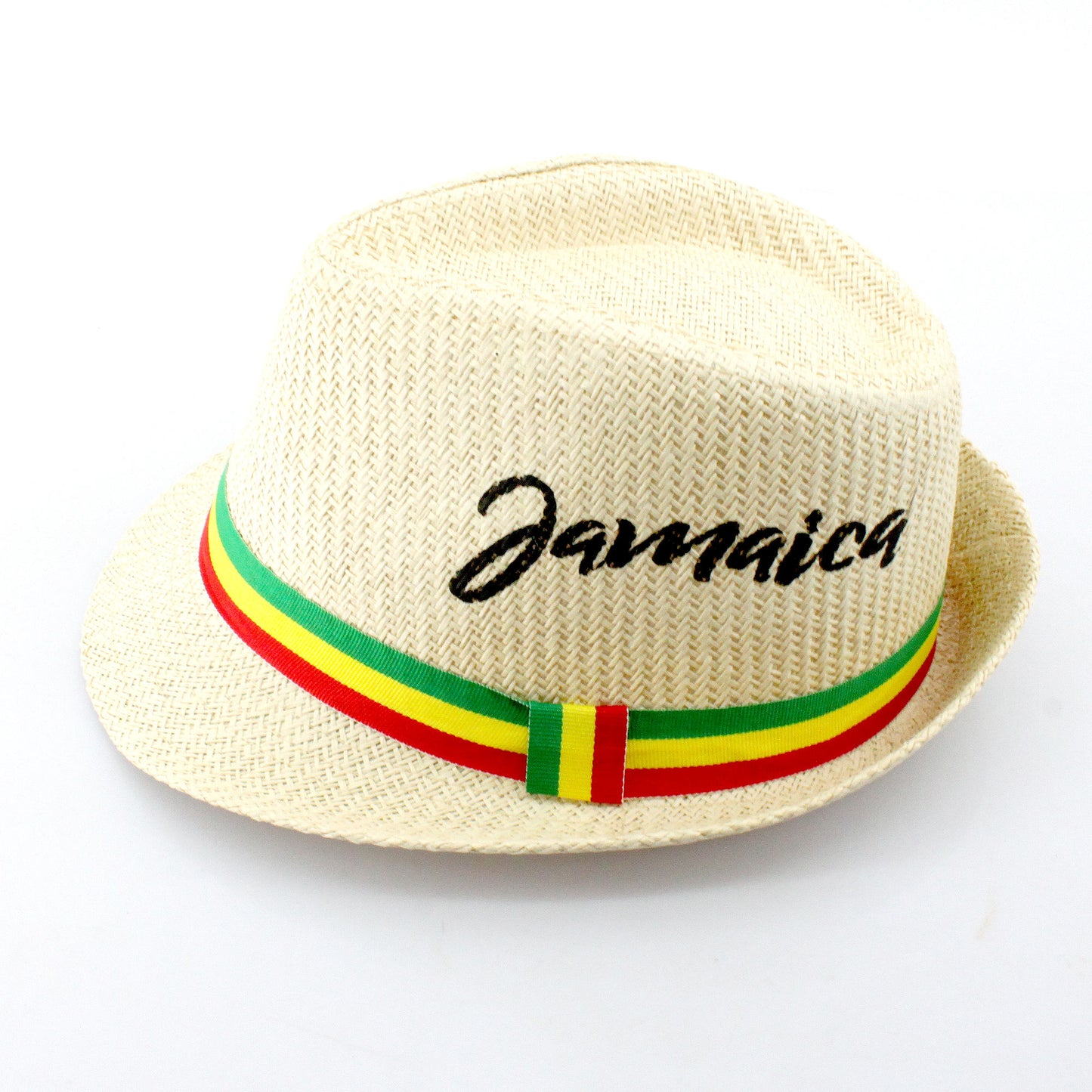 Fedora Straw Sun Hat for Men Women Short Brim Trilby Hat Panama Beach Hat Travel Summer Reggae Jamaica