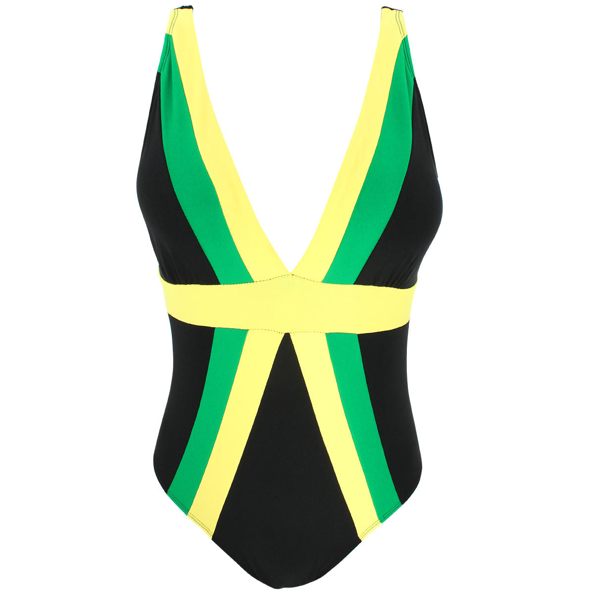 Women's One Piece Caribbean Jamaica Flag Rasta RGY Monokini Swimsuit Swimwear Bathing Suit