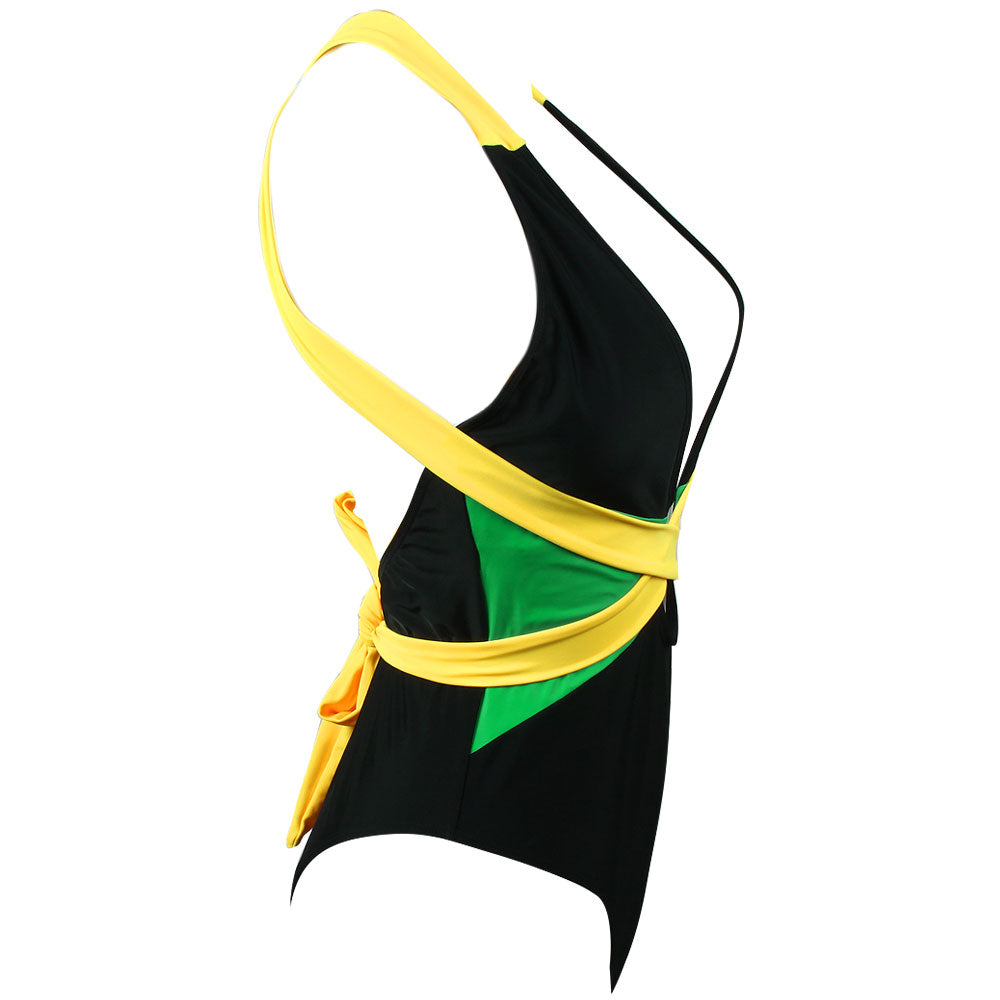 Women's One Piece Caribbean Flag Rasta Body Shaping Monokini Swimsuit Swimwear Bathing Suit