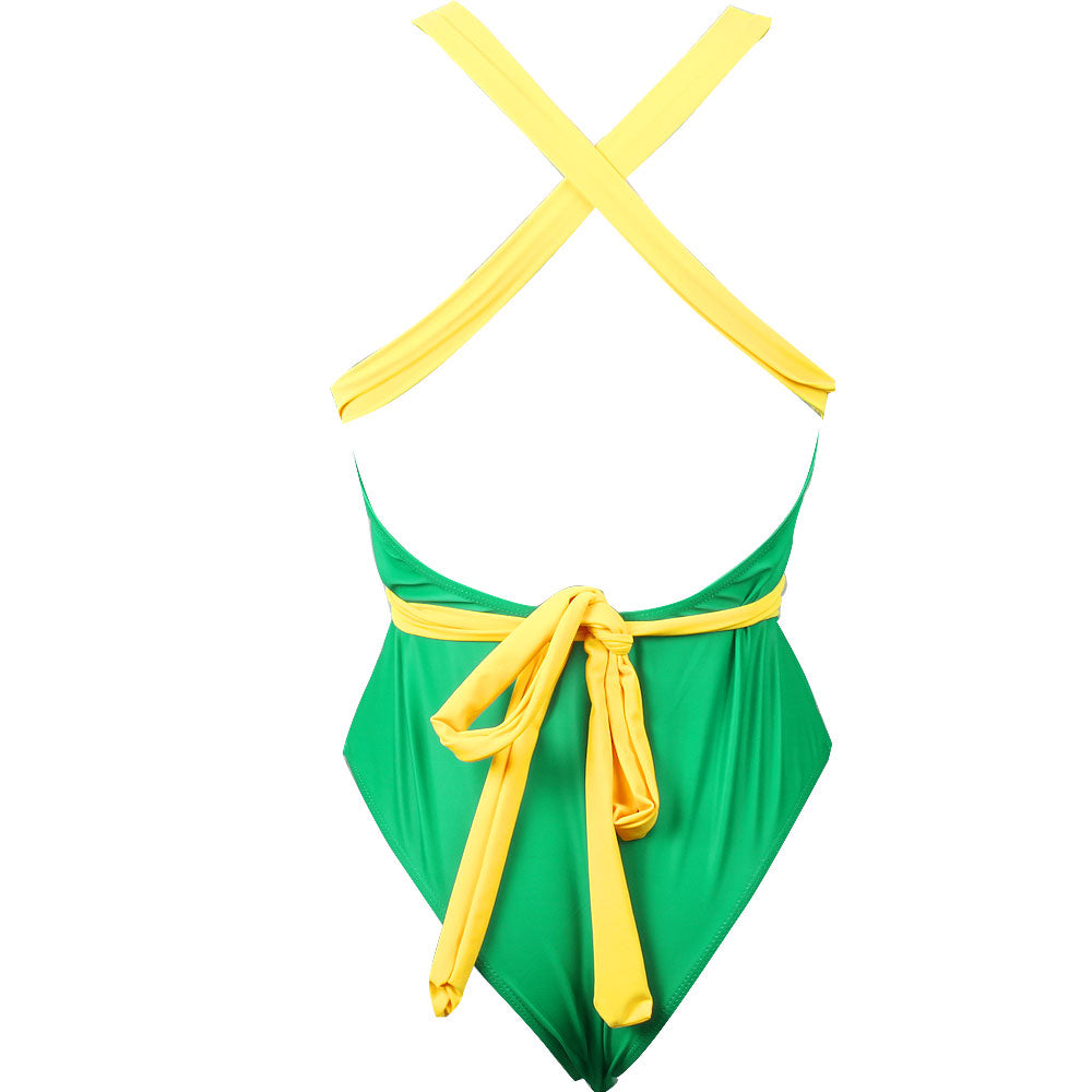 Women's One Piece Caribbean Flag Rasta Body Shaping Monokini Swimsuit Swimwear Bathing Suit