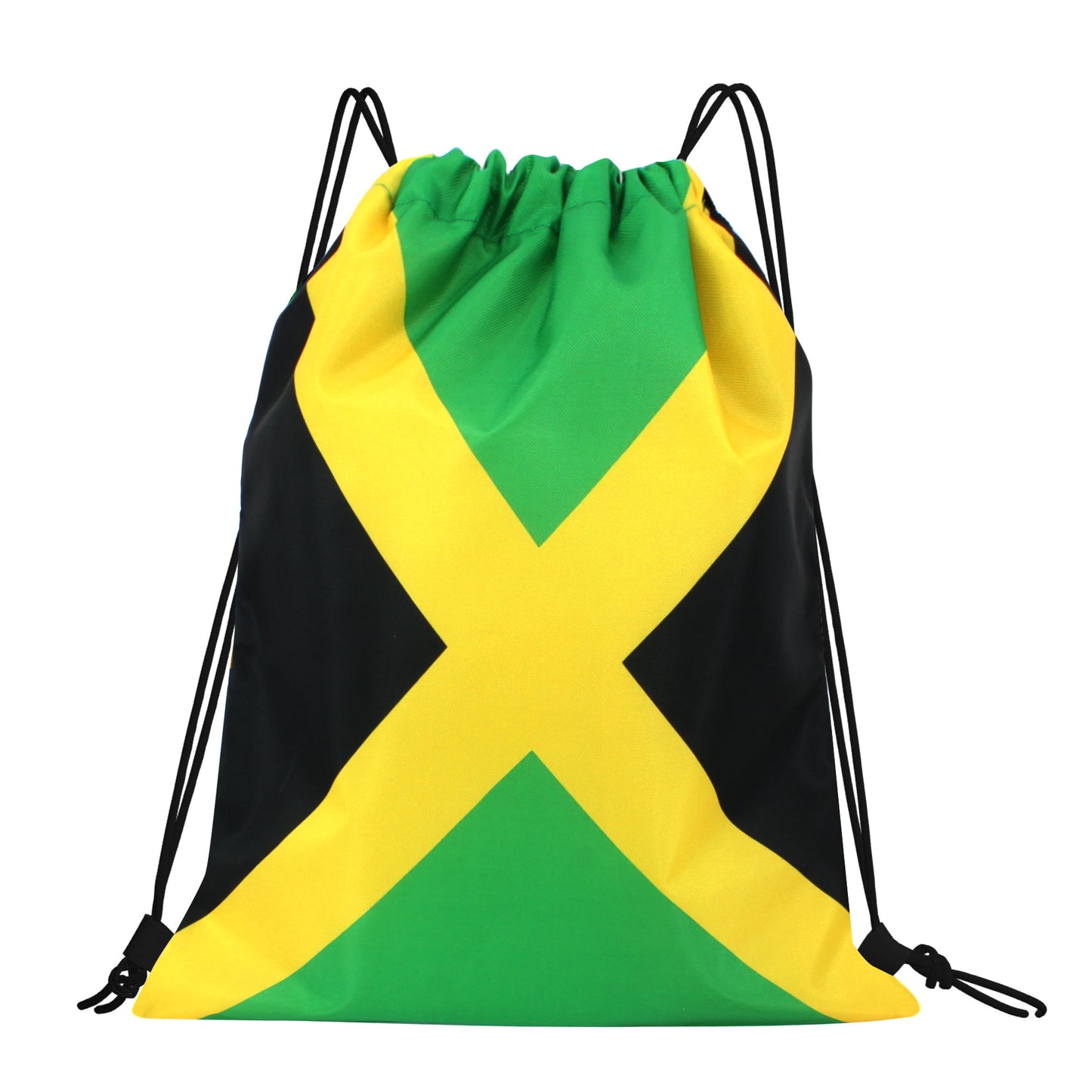 Man and Women Drawstring Backpack Waterproof Gym Sports Trave String Bag Cheer Bag Jamaican Afro Rasta