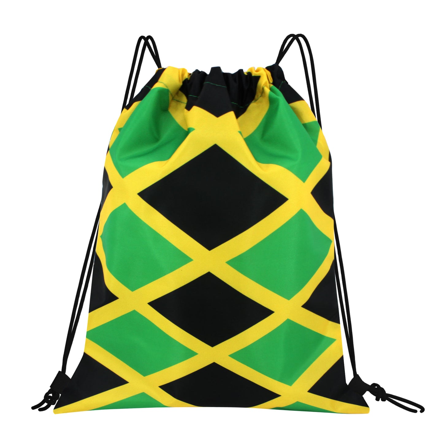 Man and Women Drawstring Backpack Waterproof Gym Sports Trave String Bag Cheer Bag Jamaican Afro Rasta