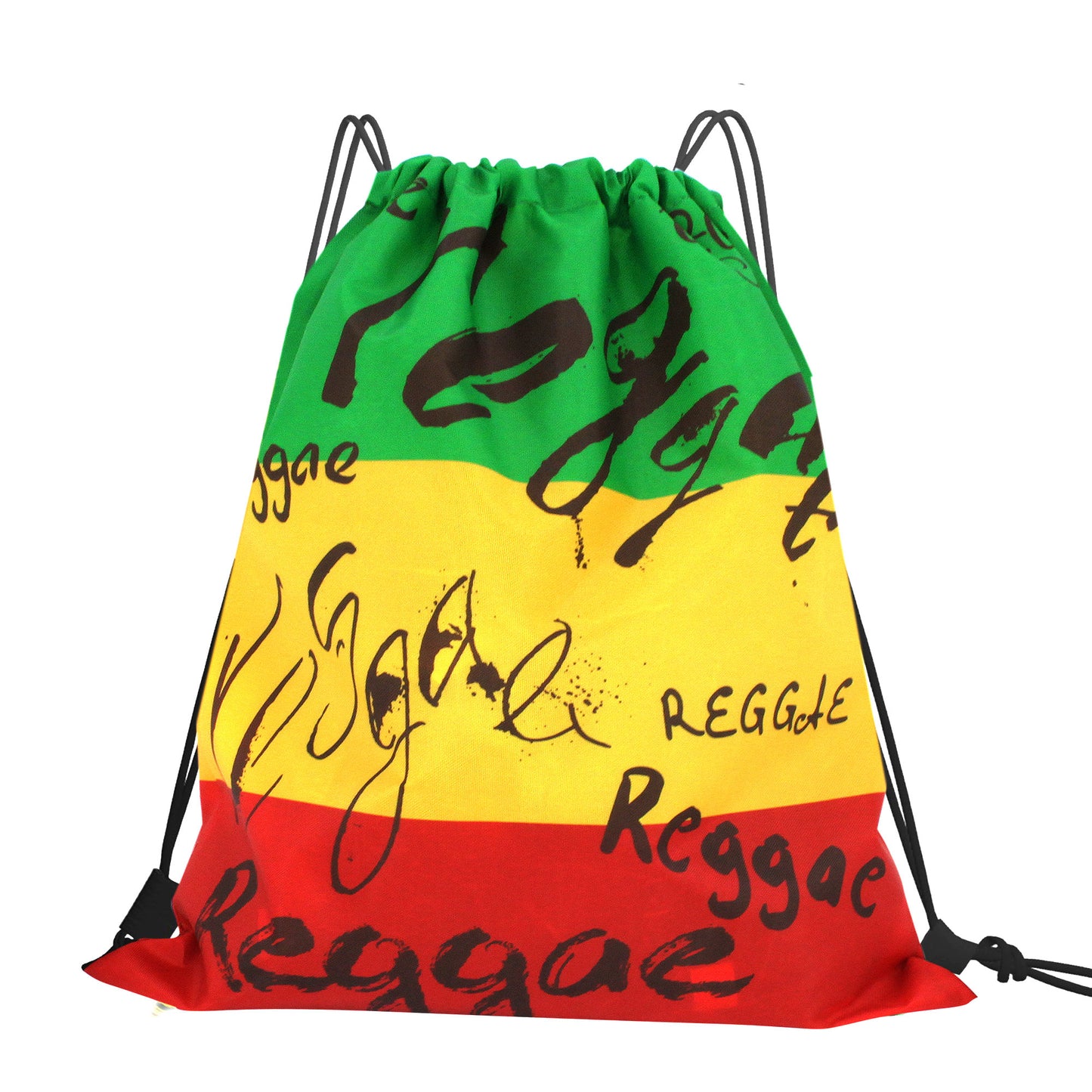 Man and Women Drawstring Backpack Waterproof Gym Sports Trave String Bag Cheer Bag Jamaican Afro Rasta