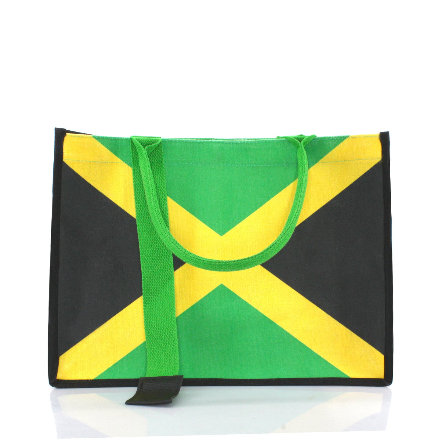 Women's Canvas Tote Bag Waterproof Ribbon Beach Bag Jamaican Reggae Party Bag