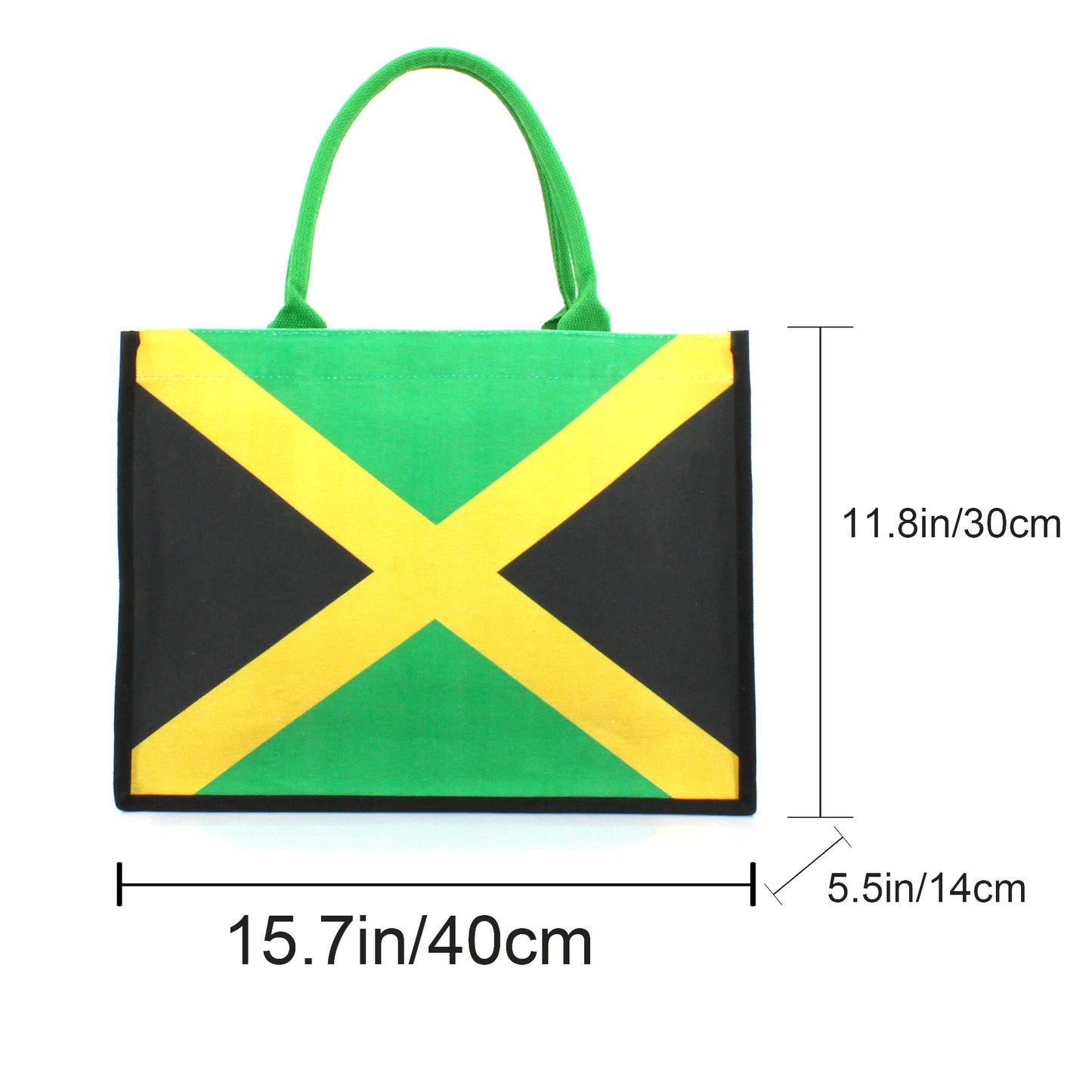 Women's Canvas Tote Bag Waterproof Ribbon Beach Bag Jamaican Reggae Party Bag