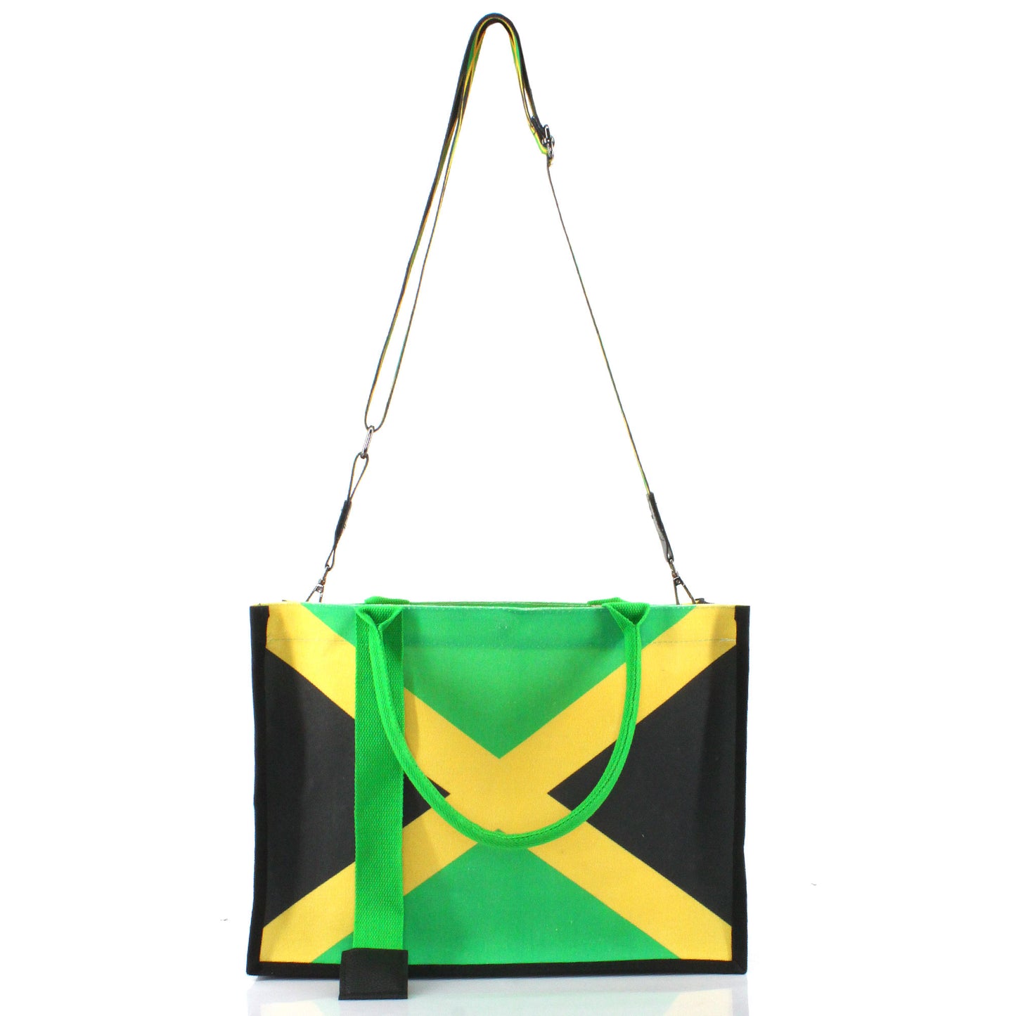 Women's Canvas Tote Bag Waterproof Ribbon Beach Bag Jamaican Reggae Party Bag