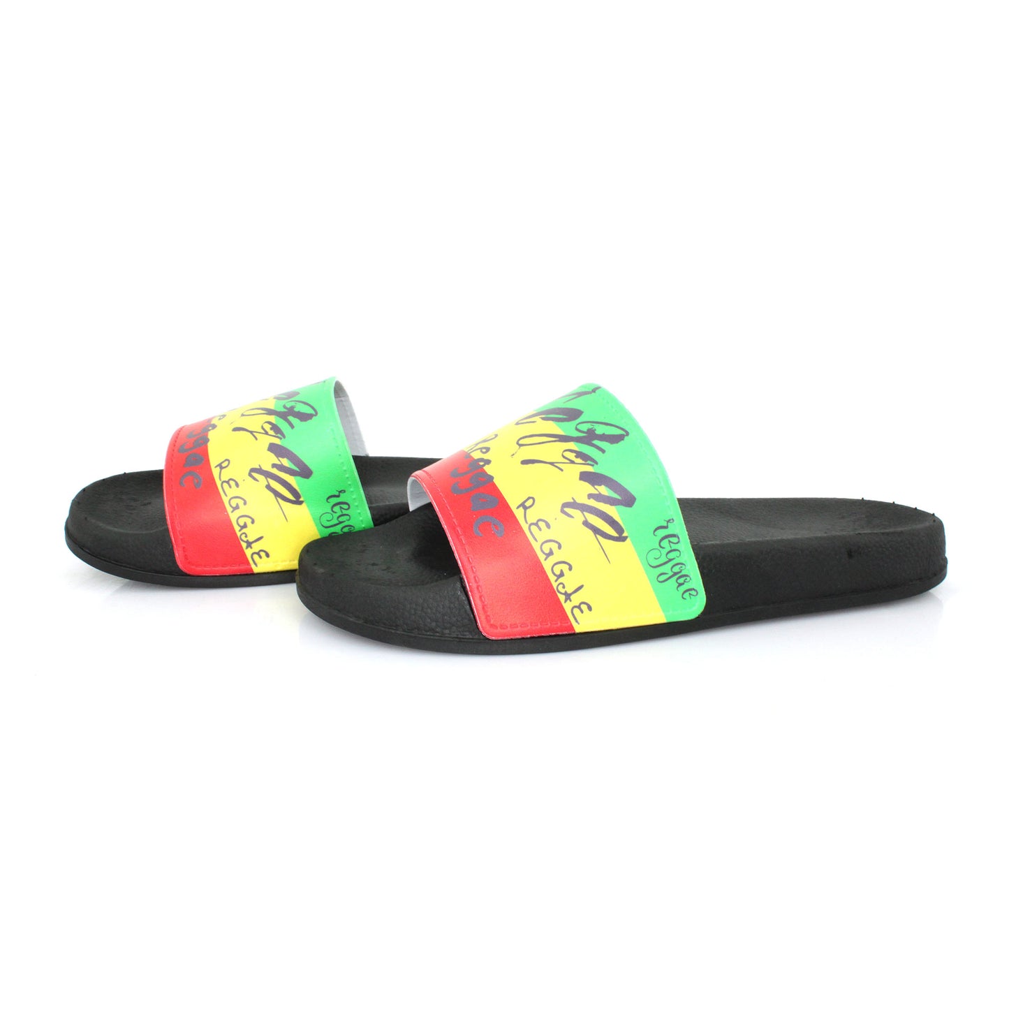 Jamaican Rasta Reggae RGY Caribbean Slippers Sandals for Women and Men Sandals Open Toe Soft Cushioned Non-Slip for Indoor & Outdoor