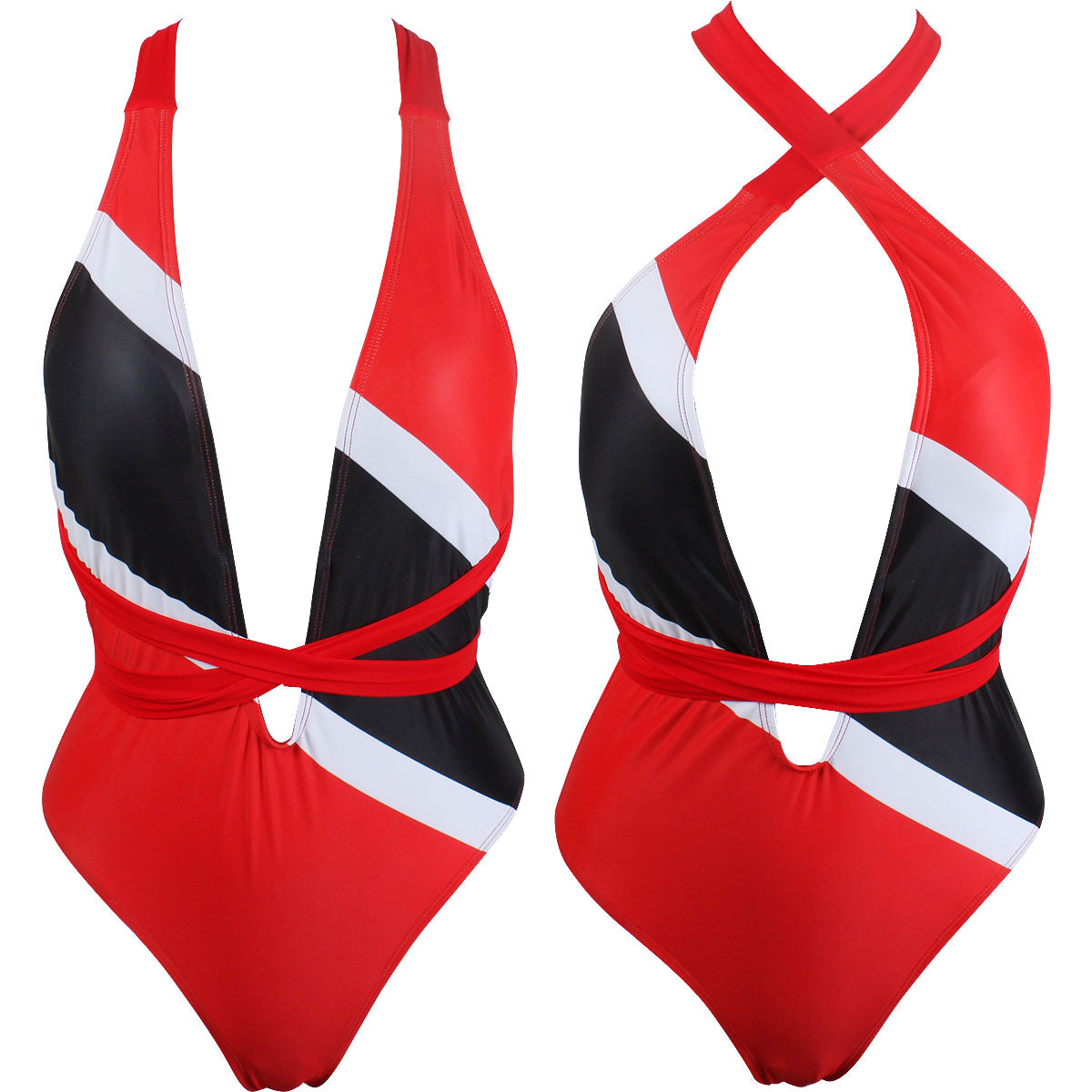 Women's One Piece Caribbean Flag Rasta Body Shaping Monokini Swimsuit Swimwear Bathing Suit