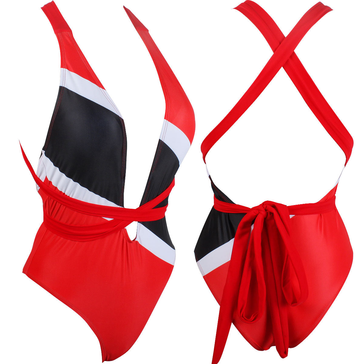 Women's One Piece Caribbean Flag Rasta Body Shaping Monokini Swimsuit Swimwear Bathing Suit
