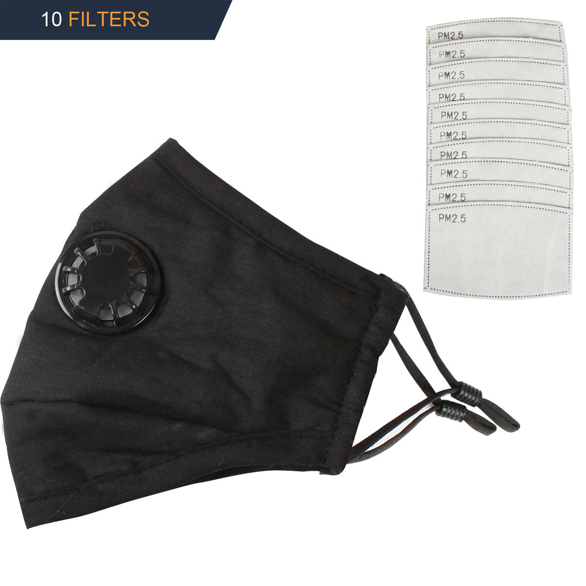 Face Dust Mask Anti Pollution Breathable Respirator Universal Mask +10 pcs PM 2.5 Filters Carbon Activated Filtration