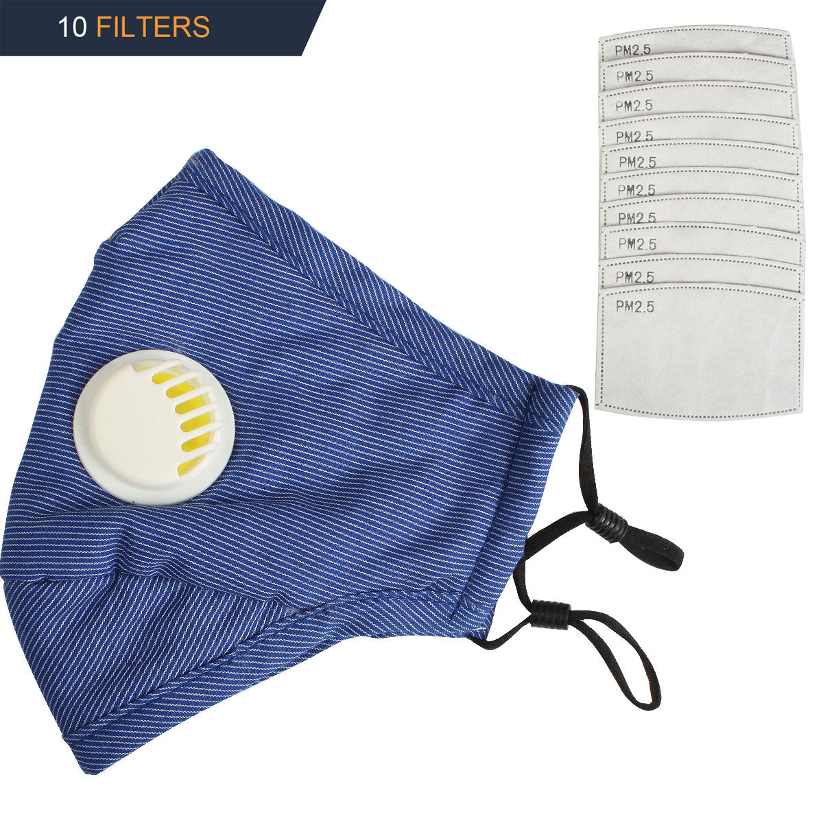 Face Dust Mask Anti Pollution Breathable Respirator Universal Mask +10 pcs PM 2.5 Filters Carbon Activated Filtration