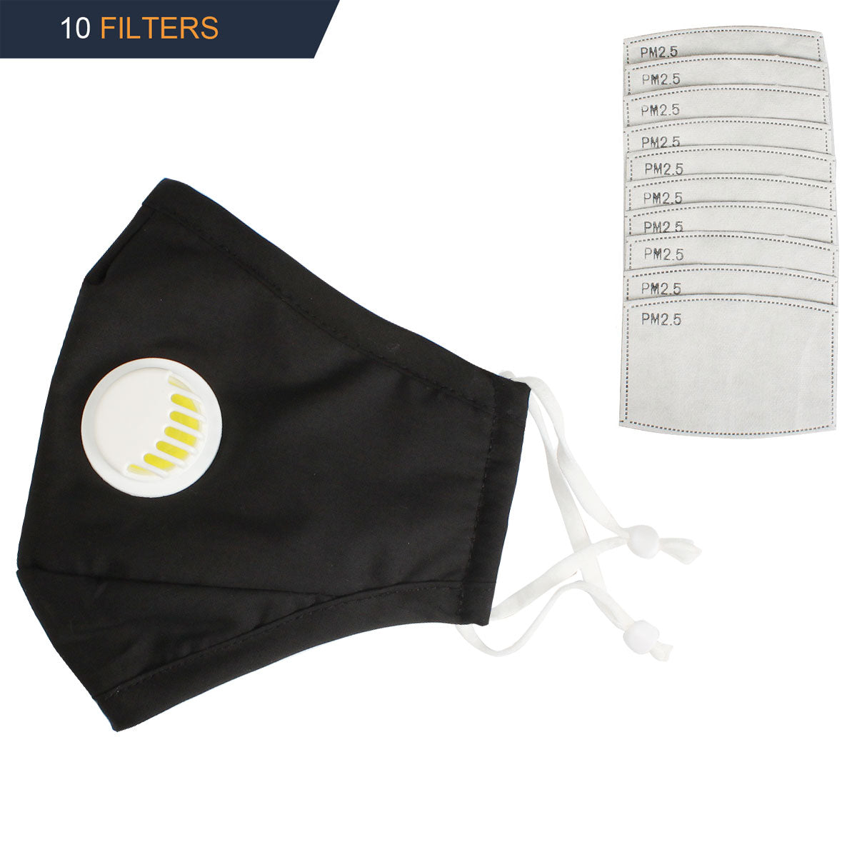 Face Dust Mask Anti Pollution Breathable Respirator Universal Mask +10 pcs PM 2.5 Filters Carbon Activated Filtration