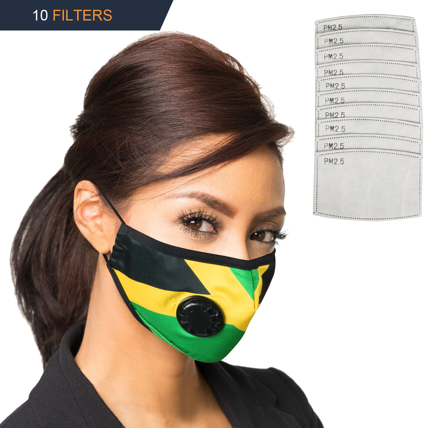Face Dust Mask Anti Pollution Breathable Respirator Universal Mask +10 pcs PM 2.5 Filters Carbon Activated Filtration