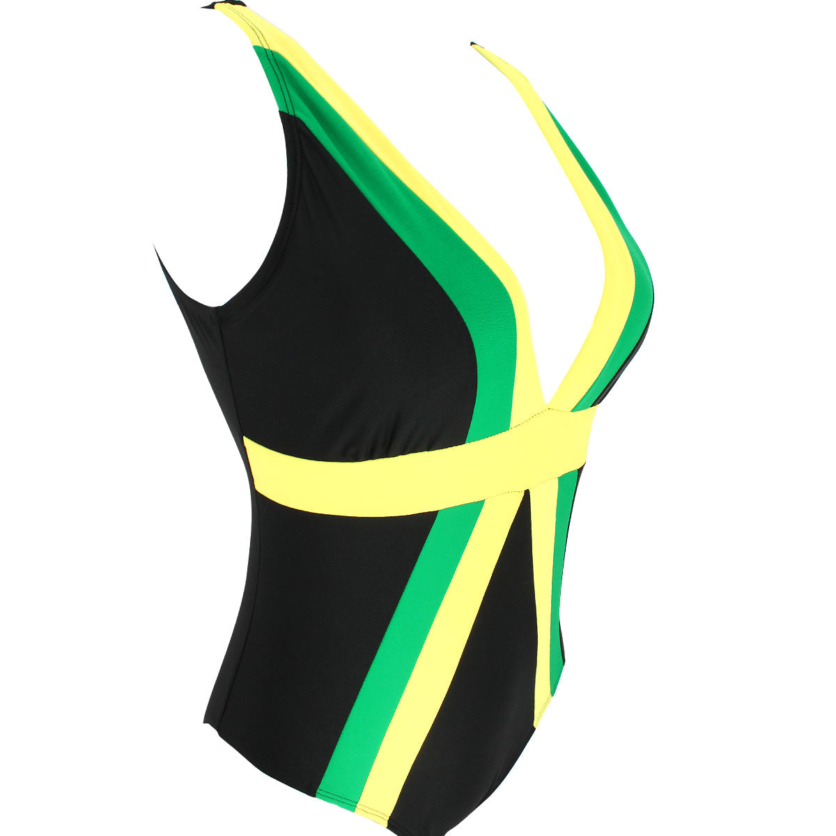 Women's One Piece Caribbean Jamaica Flag Rasta RGY Monokini Swimsuit Swimwear Bathing Suit