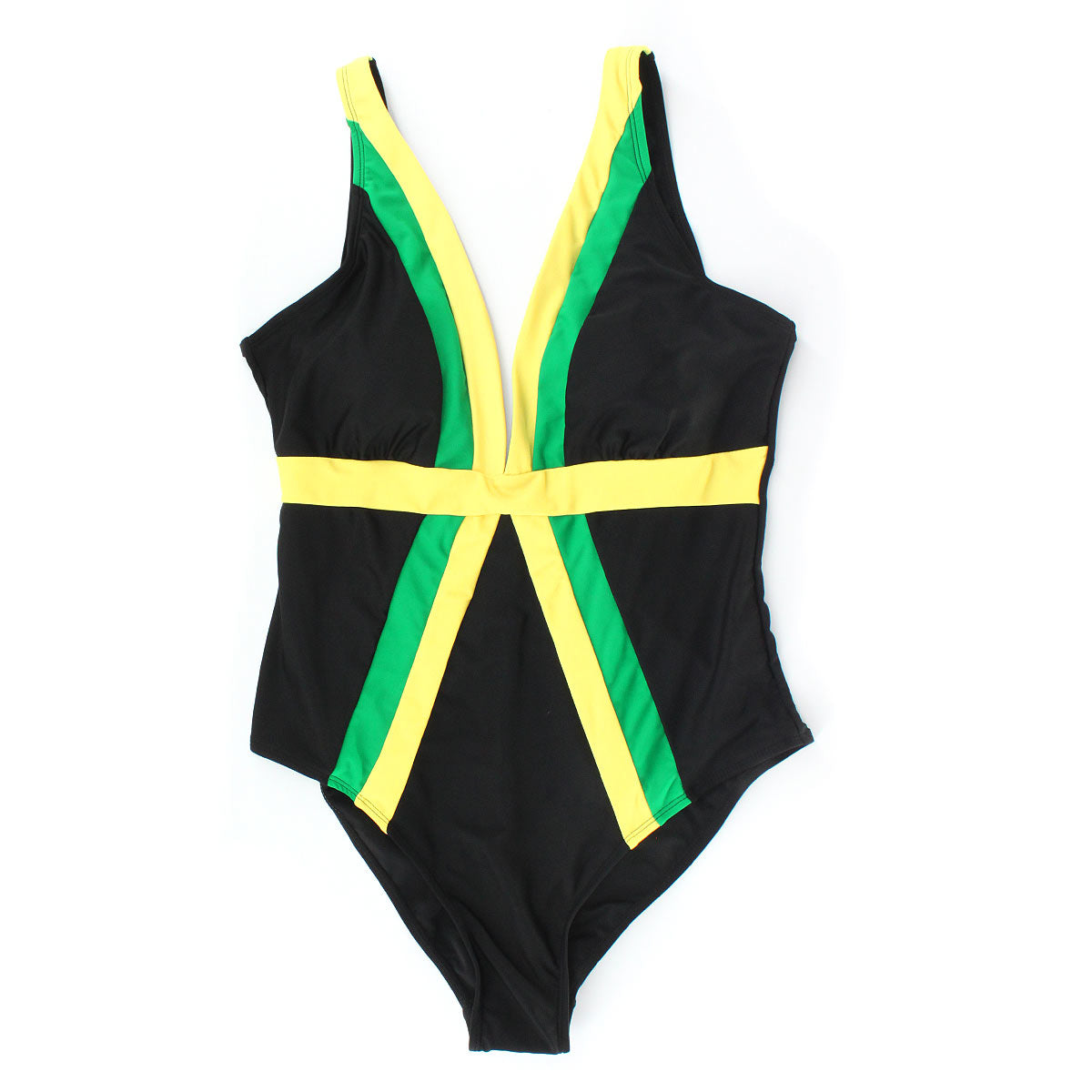 Women's One Piece Caribbean Jamaica Flag Rasta RGY Monokini Swimsuit Swimwear Bathing Suit