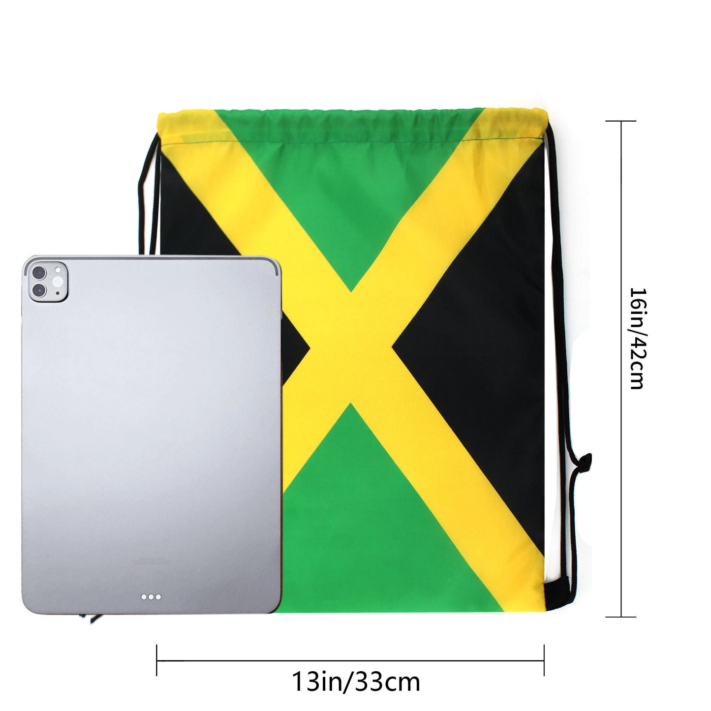 Man and Women Drawstring Backpack Waterproof Gym Sports Trave String Bag Cheer Bag Jamaican Afro Rasta