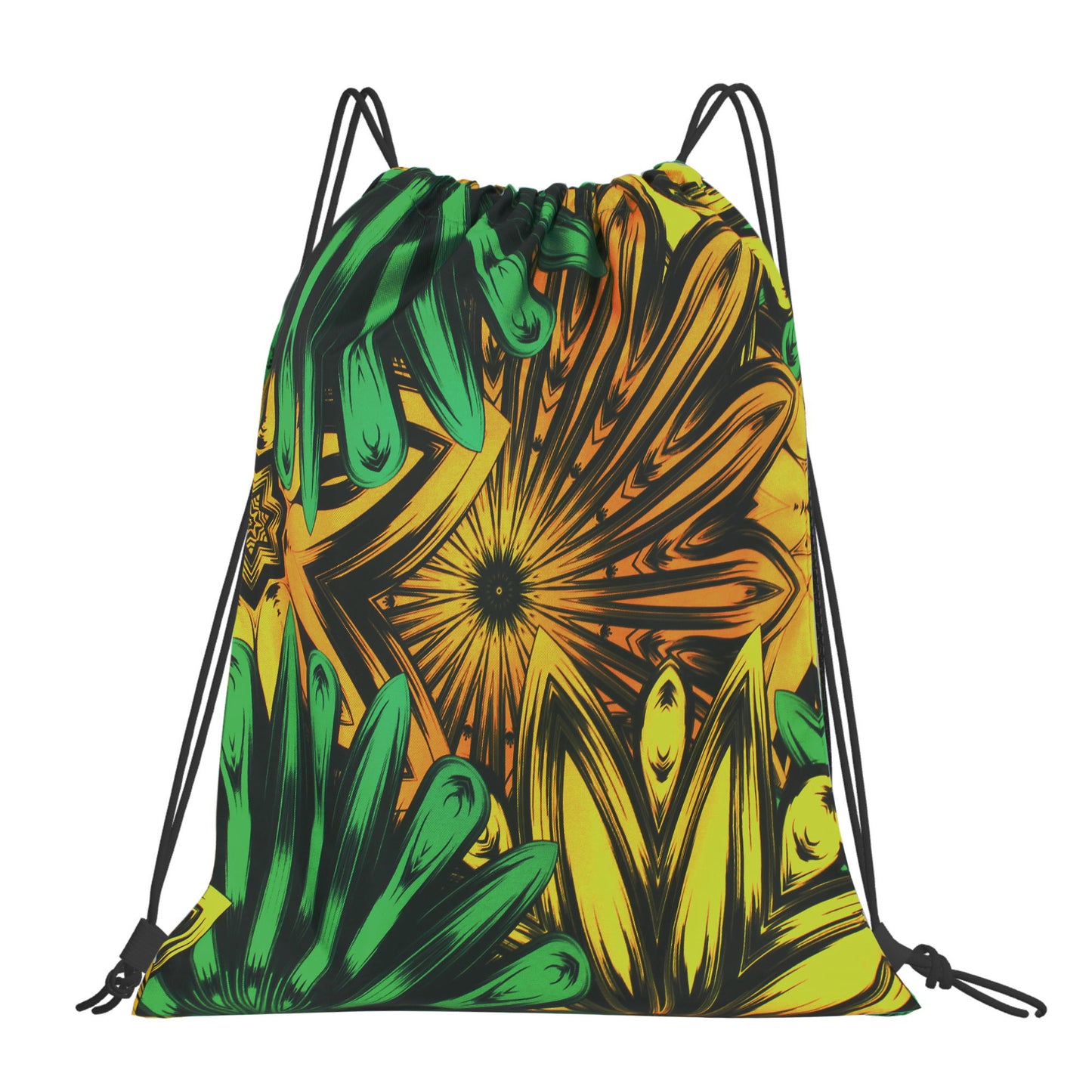 Man and Women Drawstring Backpack Waterproof Gym Sports Trave String Bag Cheer Bag Jamaican Afro Rasta