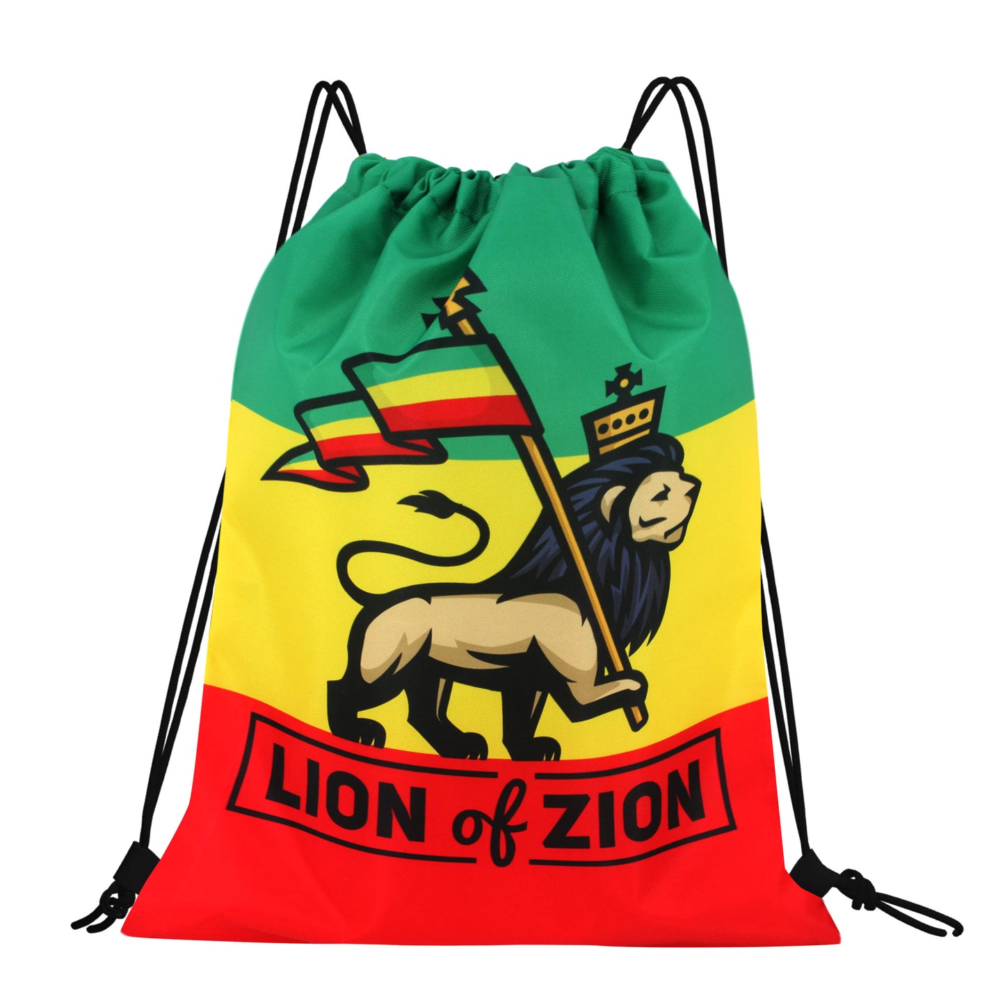 Man and Women Drawstring Backpack Waterproof Gym Sports Trave String Bag Cheer Bag Jamaican Afro Rasta