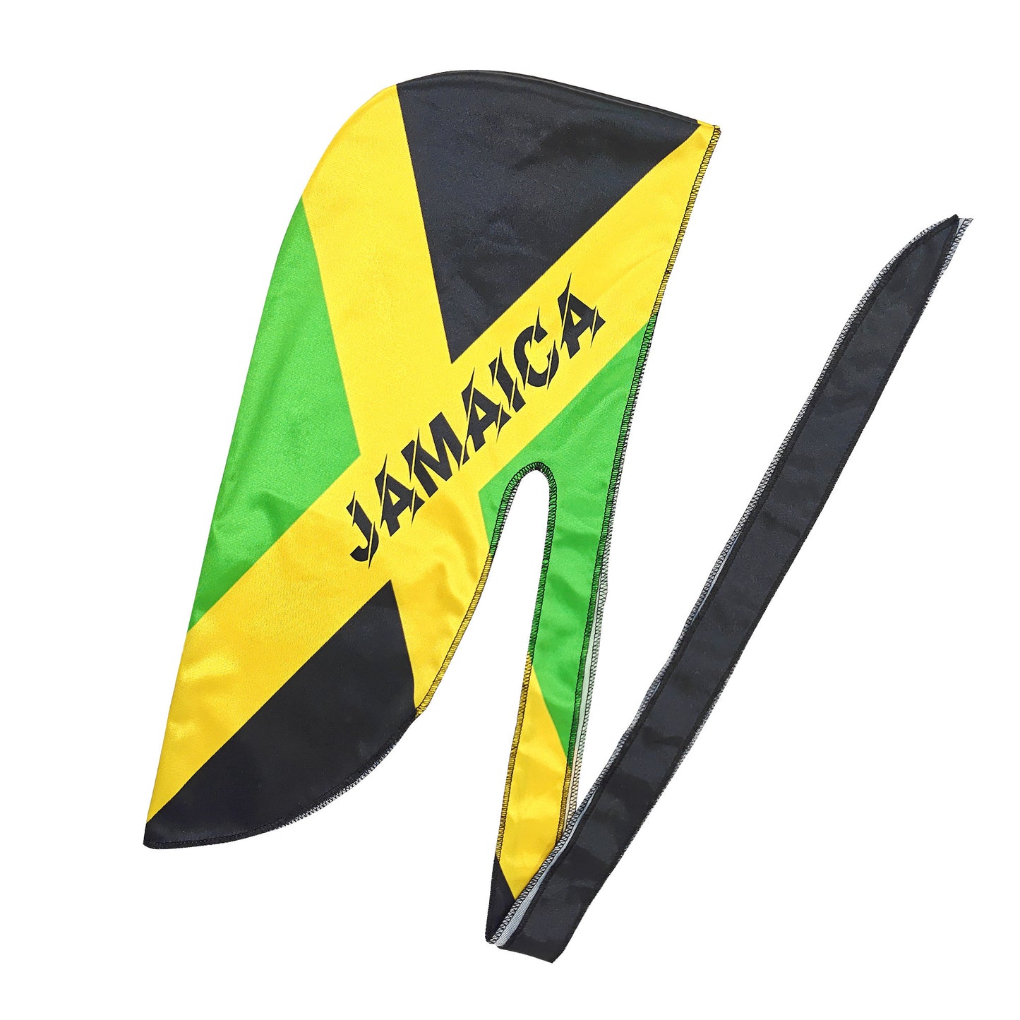 Men's Du Rag Smooth Jamaican Flag Reggae Headwrap - African Streetwear Hair Wave Cap Durag for Men & Women
