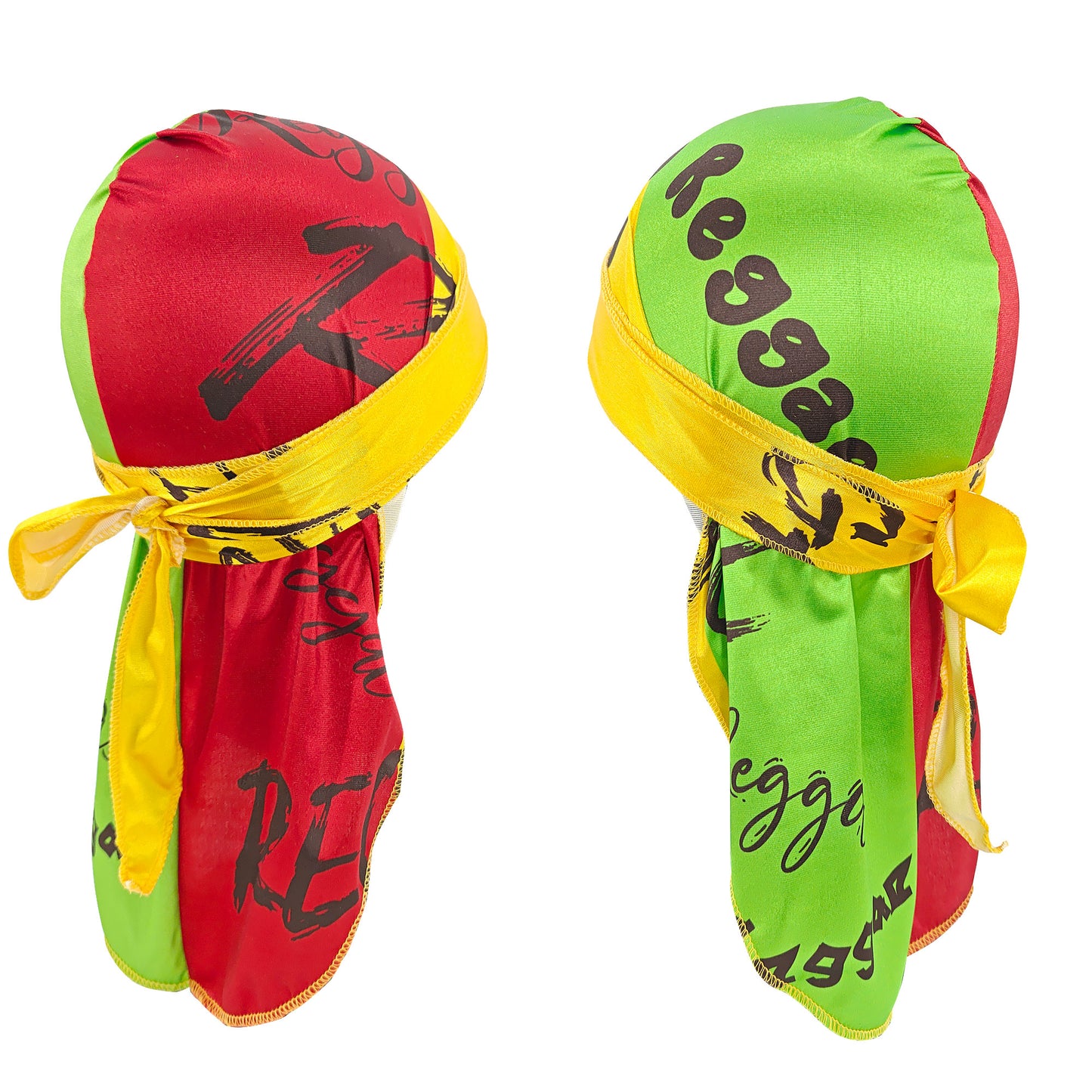 Men's Du Rag Smooth Jamaican Flag Reggae Headwrap - African Streetwear Hair Wave Cap Durag for Men & Women