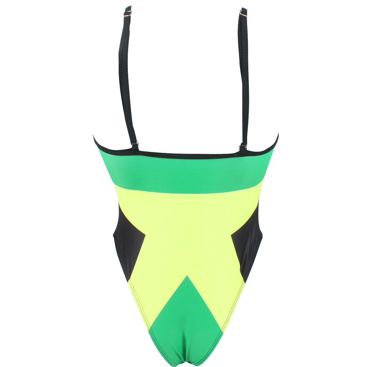 Women's Fashion Caribbean Jamaican Flag Rasta One Piece Swimsuit Swimwear