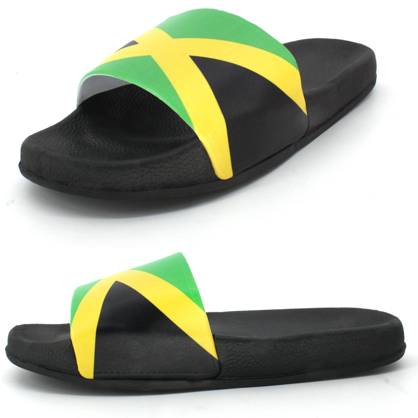 Jamaican Rasta Reggae RGY Caribbean Slippers Sandals for Women and Men Sandals Open Toe Soft Cushioned Non-Slip for Indoor & Outdoor
