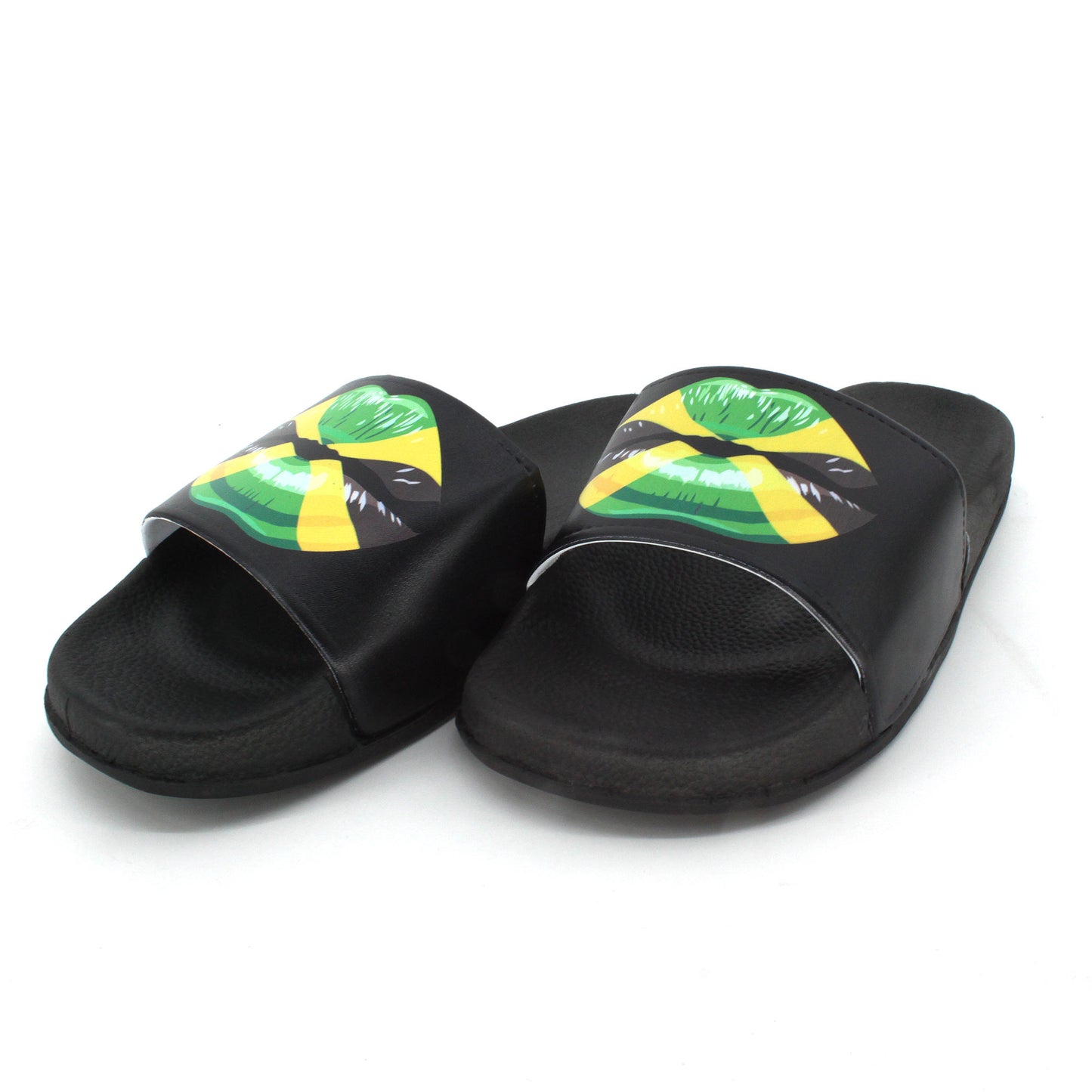 Jamaican Rasta Reggae RGY Caribbean Slippers Sandals for Women and Men Sandals Open Toe Soft Cushioned Non-Slip for Indoor & Outdoor