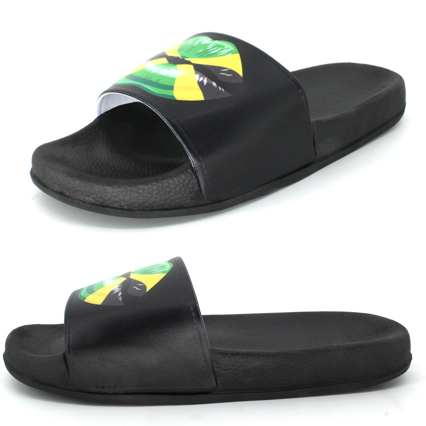 Jamaican Rasta Reggae RGY Caribbean Slippers Sandals for Women and Men Sandals Open Toe Soft Cushioned Non-Slip for Indoor & Outdoor