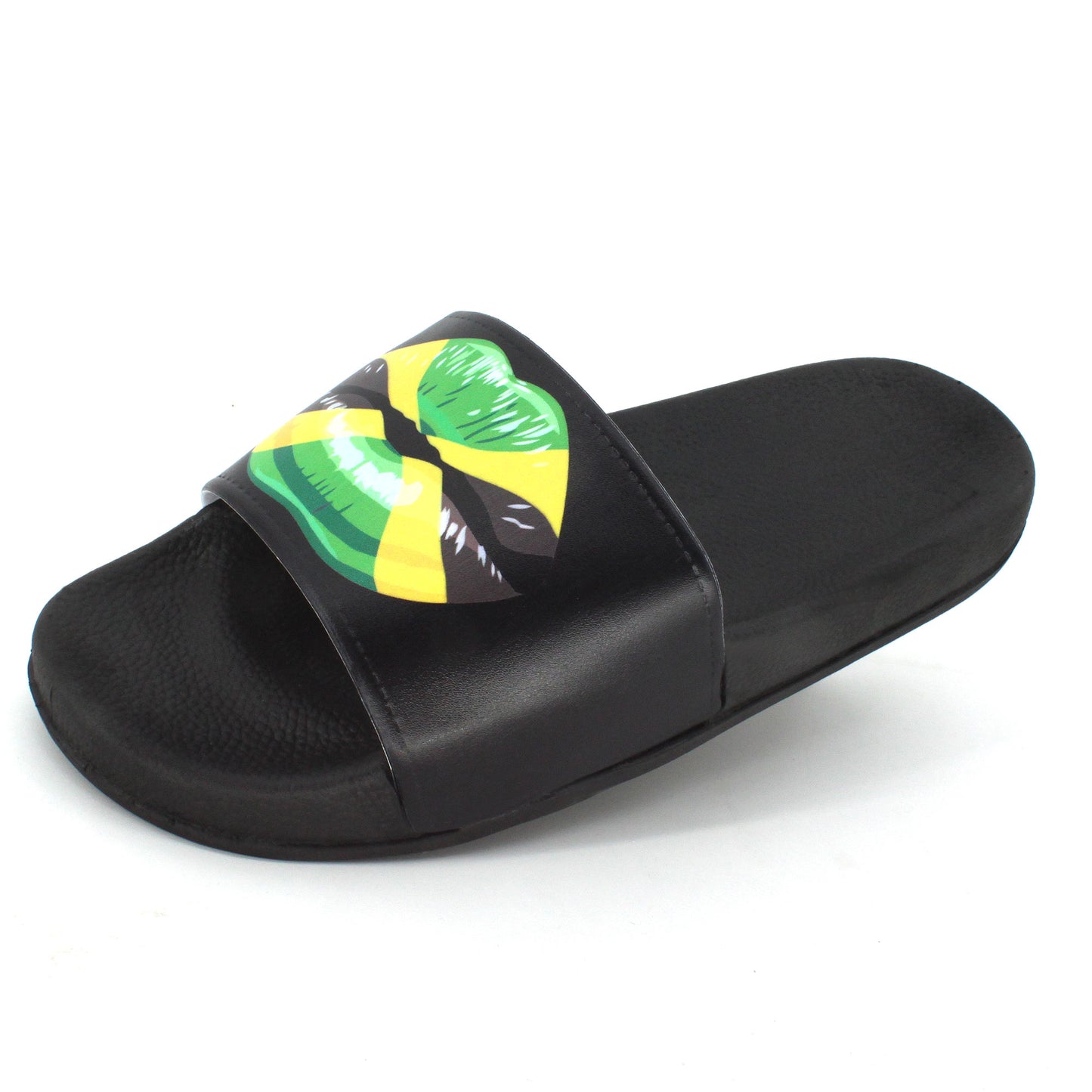 Jamaican Rasta Reggae RGY Caribbean Slippers Sandals for Women and Men Sandals Open Toe Soft Cushioned Non-Slip for Indoor & Outdoor
