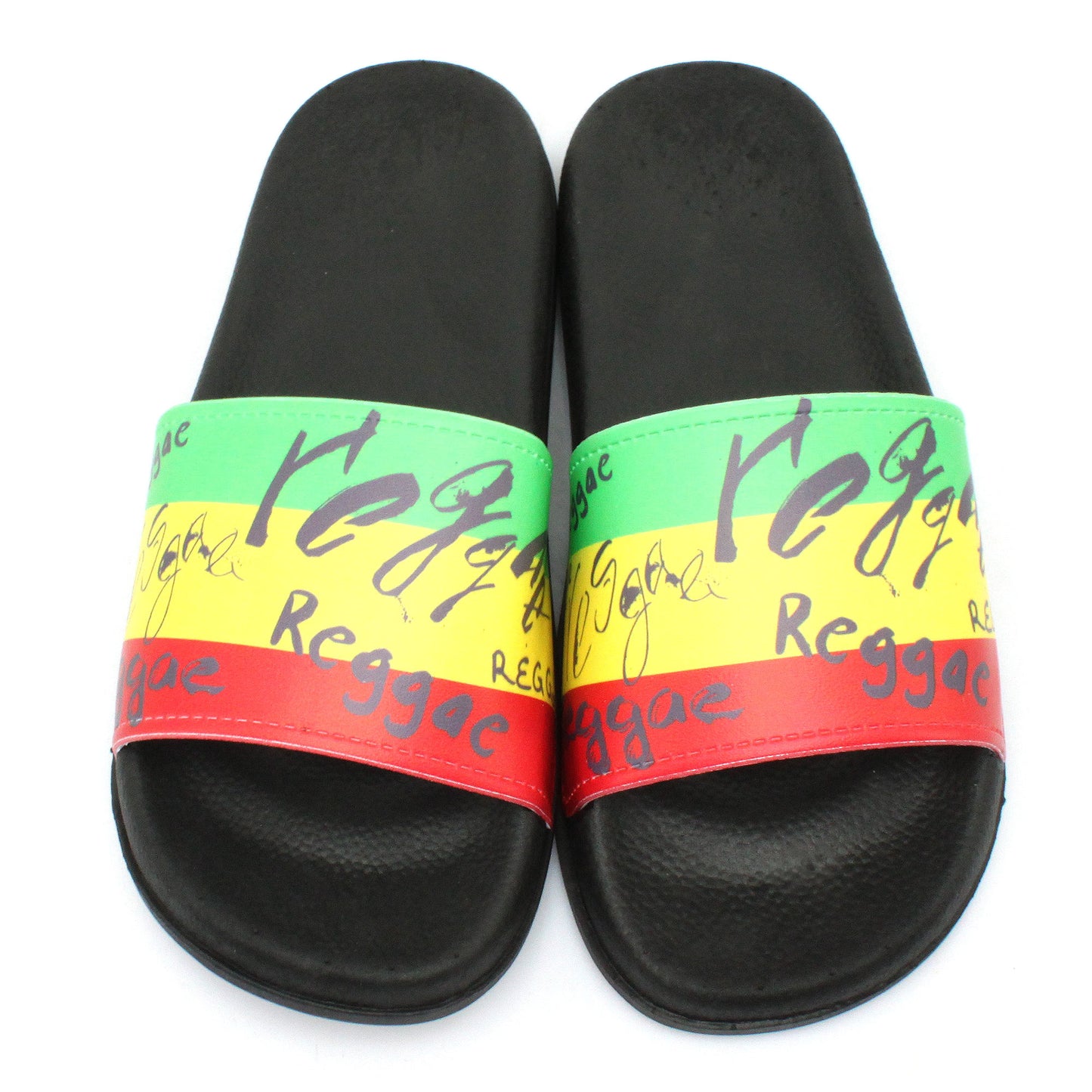 Jamaican Rasta Reggae RGY Caribbean Slippers Sandals for Women and Men Sandals Open Toe Soft Cushioned Non-Slip for Indoor & Outdoor