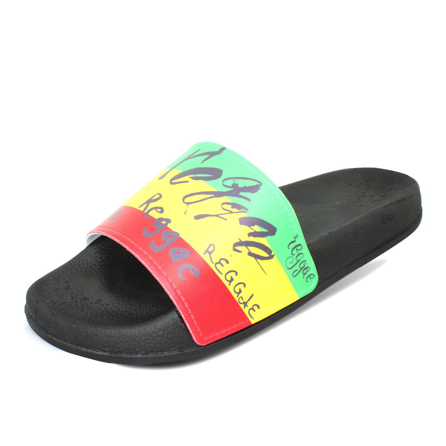 Jamaican Rasta Reggae RGY Caribbean Slippers Sandals for Women and Men Sandals Open Toe Soft Cushioned Non-Slip for Indoor & Outdoor
