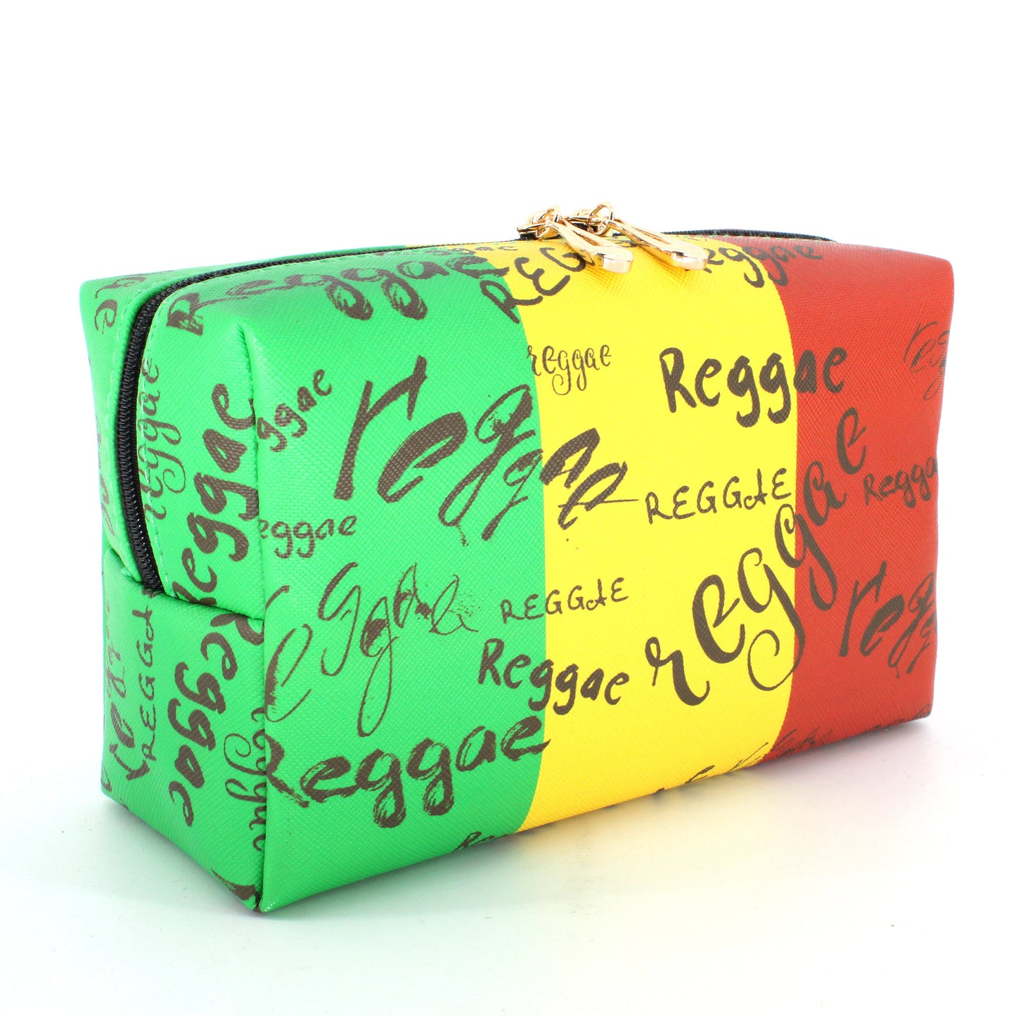 Makeup Bag Travel Toiletry Bag Makeup Bag for Women PU Leather Waterproof Make up Bag for Women Girls Jamaica Flag Rasta Reggae Letter Afro