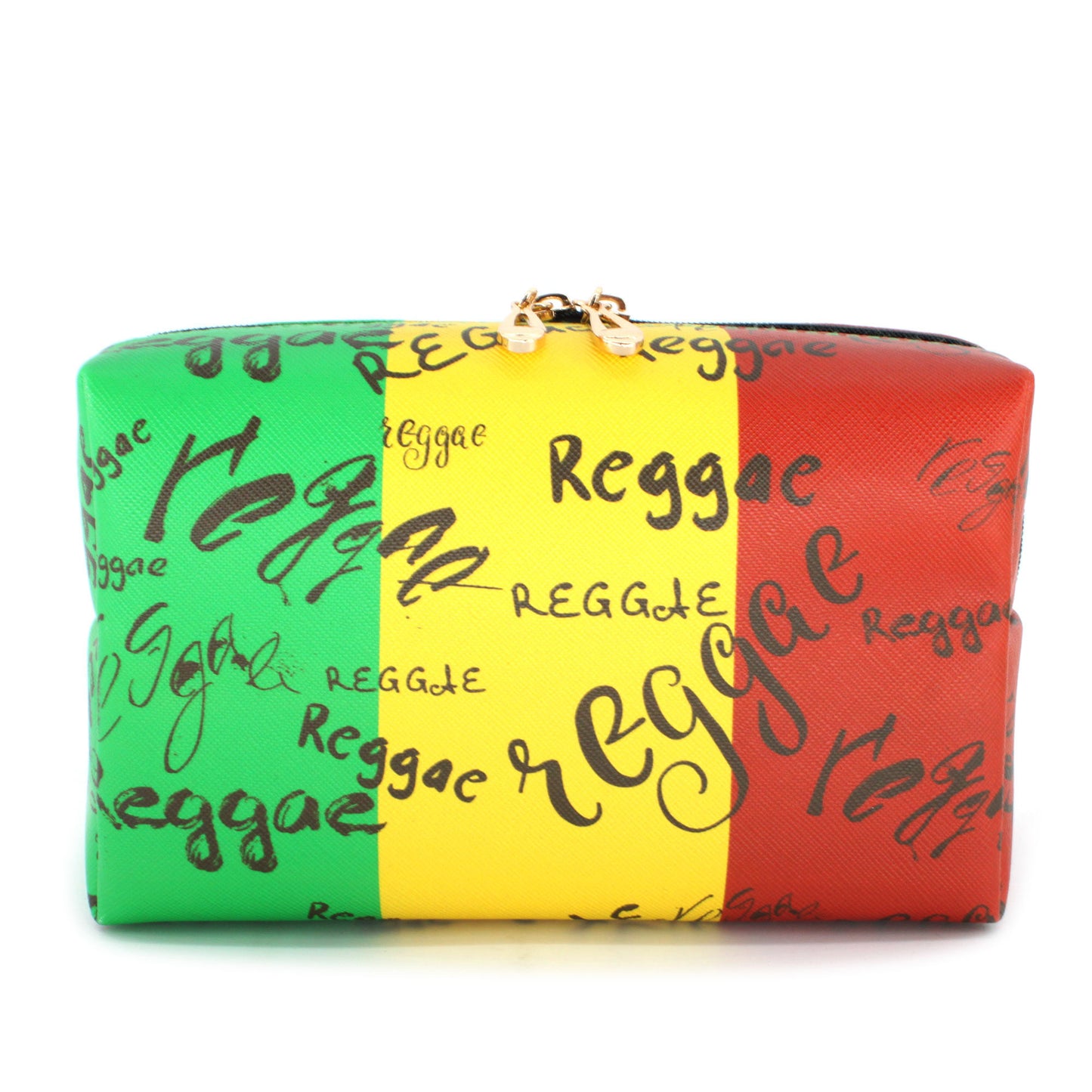 Makeup Bag Travel Toiletry Bag Makeup Bag for Women PU Leather Waterproof Make up Bag for Women Girls Jamaica Flag Rasta Reggae Letter Afro