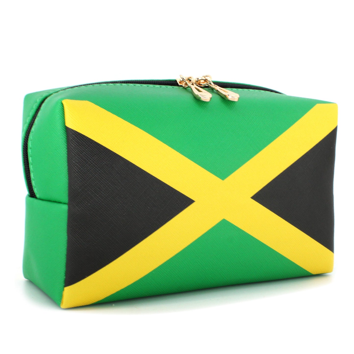 Makeup Bag Travel Toiletry Bag Makeup Bag for Women PU Leather Waterproof Make up Bag for Women Girls Jamaica Flag Rasta Reggae Letter Afro