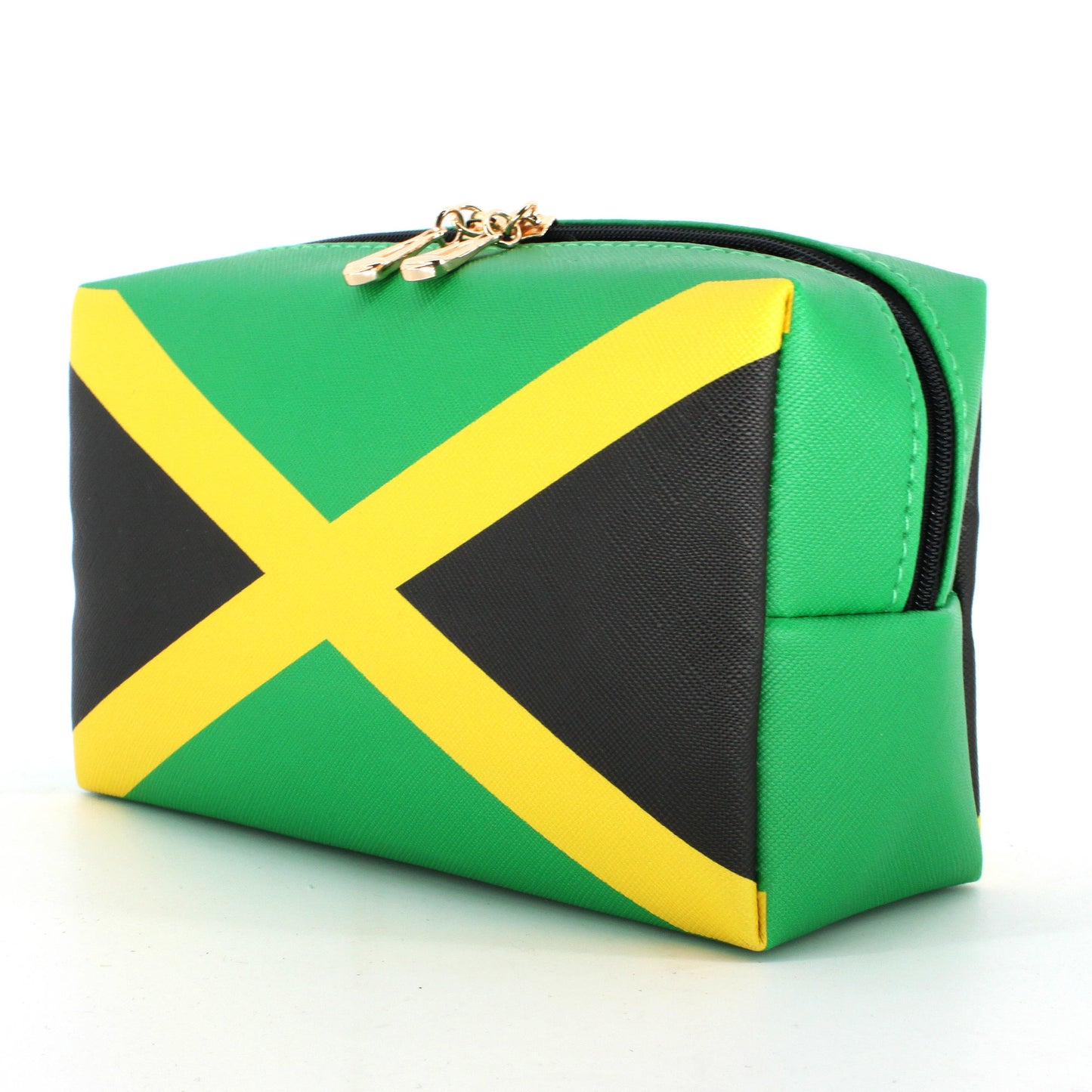 Makeup Bag Travel Toiletry Bag Makeup Bag for Women PU Leather Waterproof Make up Bag for Women Girls Jamaica Flag Rasta Reggae Letter Afro