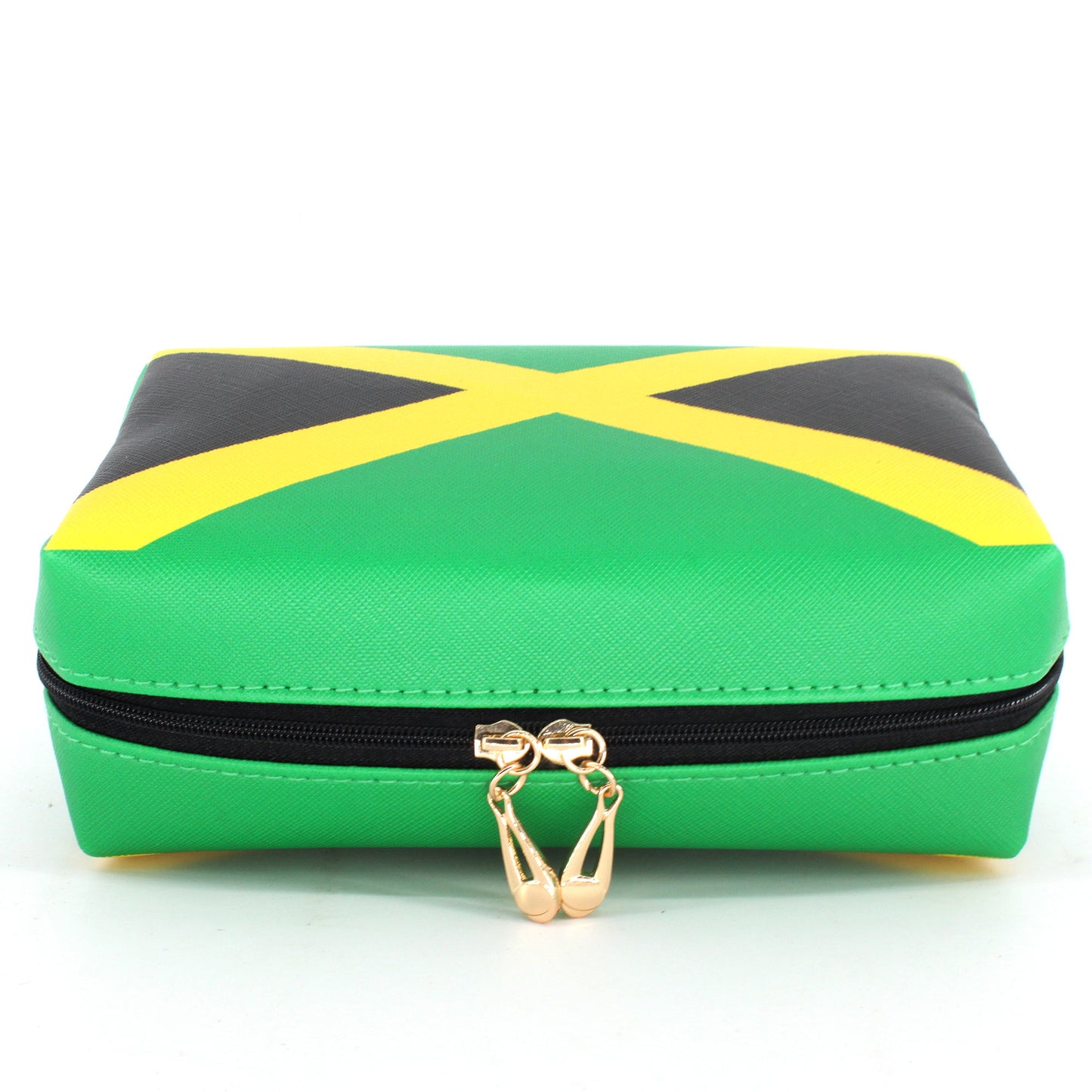 Makeup Bag Travel Toiletry Bag Makeup Bag for Women PU Leather Waterproof Make up Bag for Women Girls Jamaica Flag Rasta Reggae Letter Afro