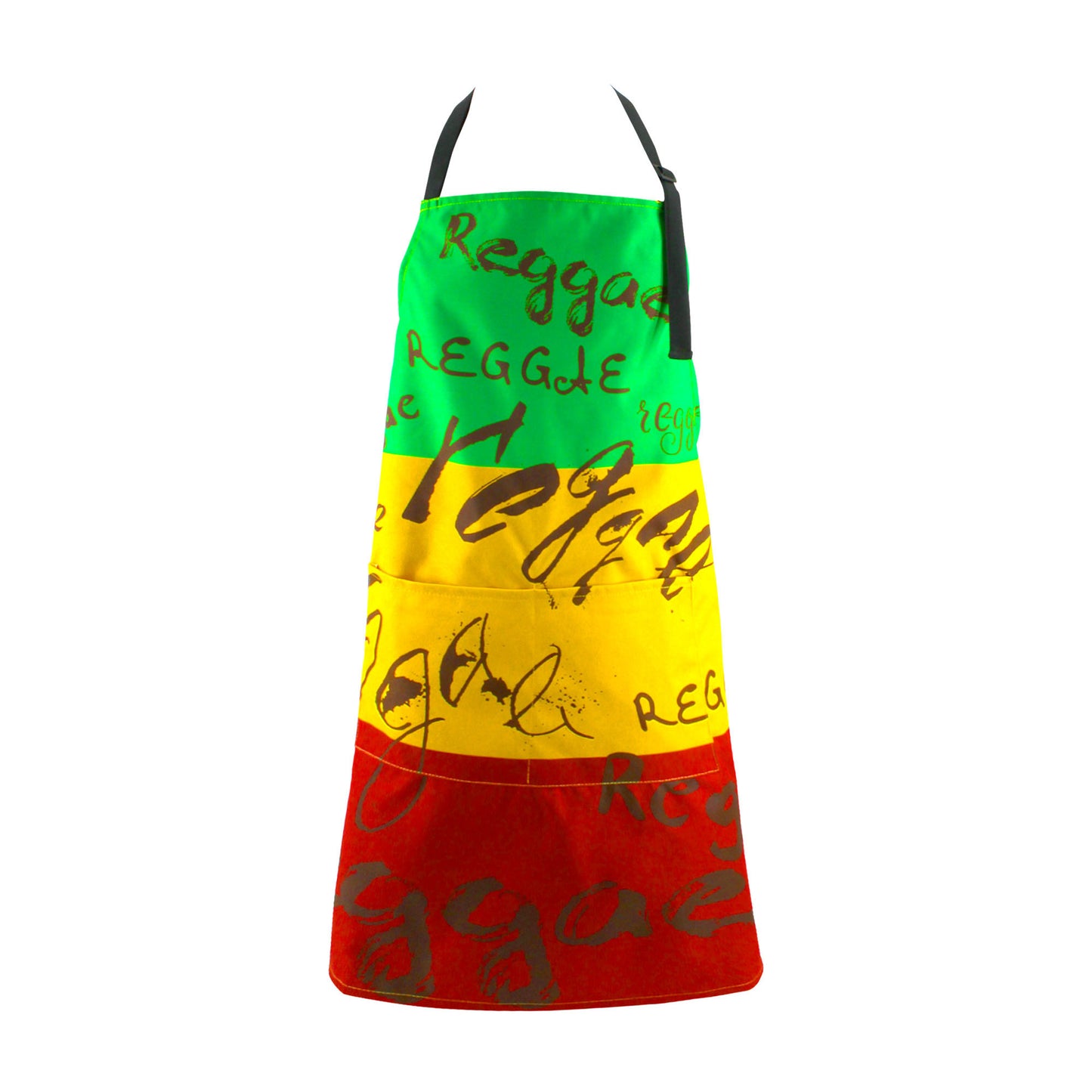 Kitchen Apron Waterdrop Cotton with Adjustable for Man and Women with Pockets Cooking Garden Jamaican Reggae