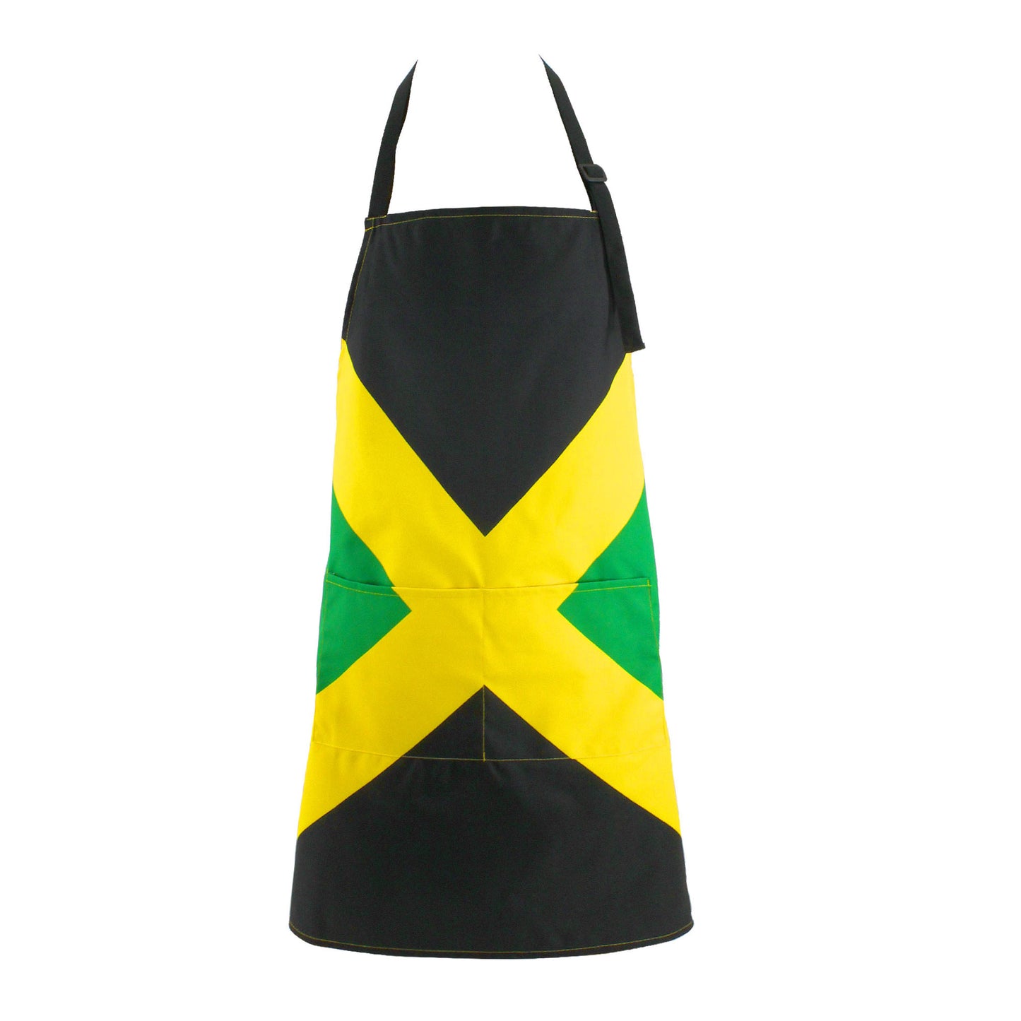 Kitchen Apron Waterdrop Cotton with Adjustable for Man and Women with Pockets Cooking Garden Jamaican Reggae