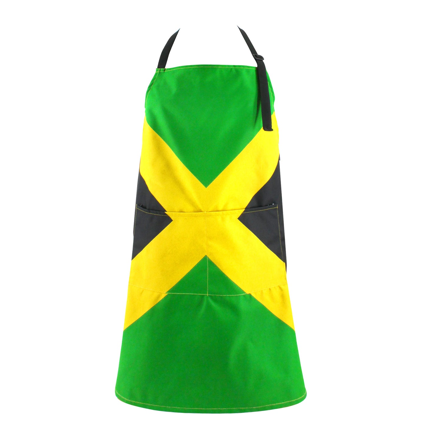 Kitchen Apron Waterdrop Cotton with Adjustable for Man and Women with Pockets Cooking Garden Jamaican Reggae