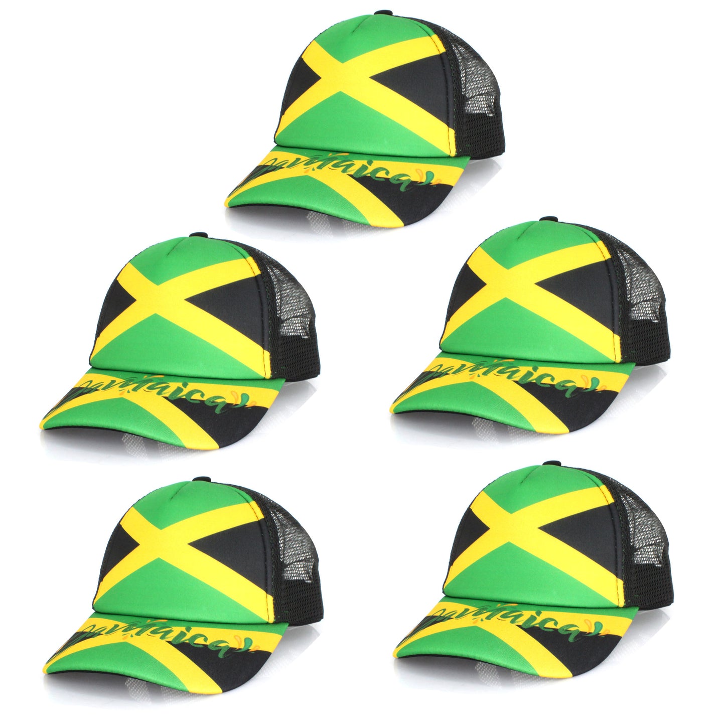 Men's Women's Classics Retro Trucker Hat Sport Baseball Cap Mesh Hat Jamaica Reggae