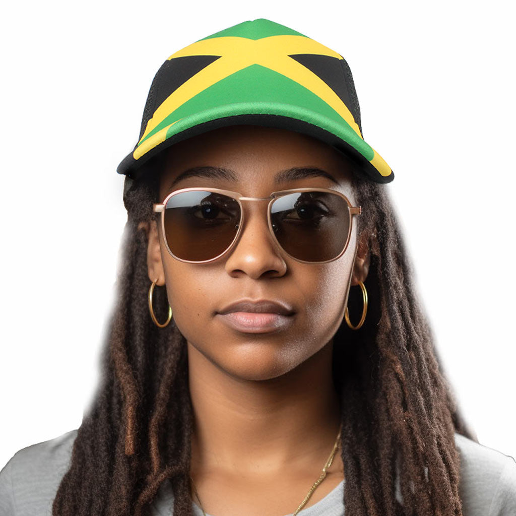 Men's Women's Classics Retro Trucker Hat Sport Baseball Cap Mesh Hat Jamaica Reggae