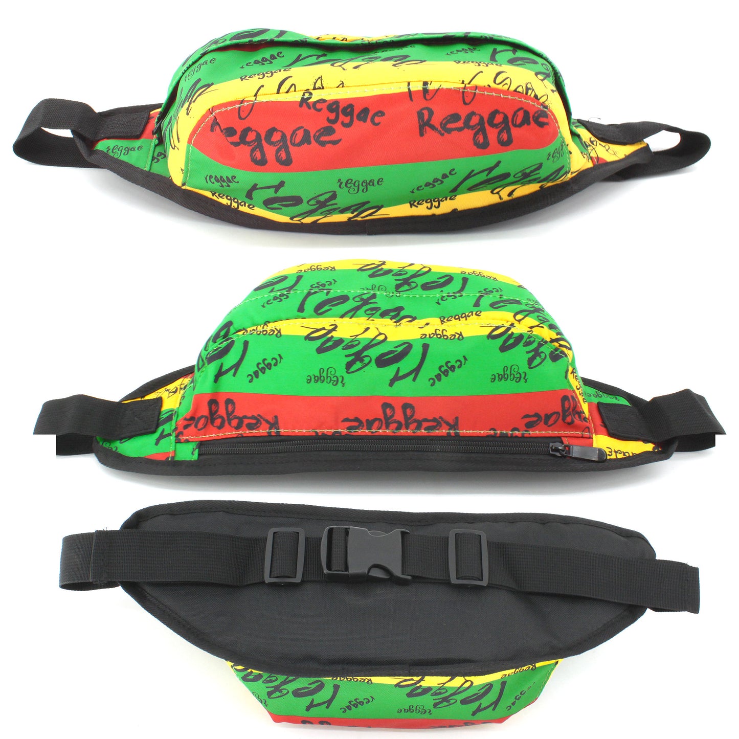 Man's and Woman's Large Capacity Waist Pack Chest Bag Crossbody Bag Jamaican reggae Rasta