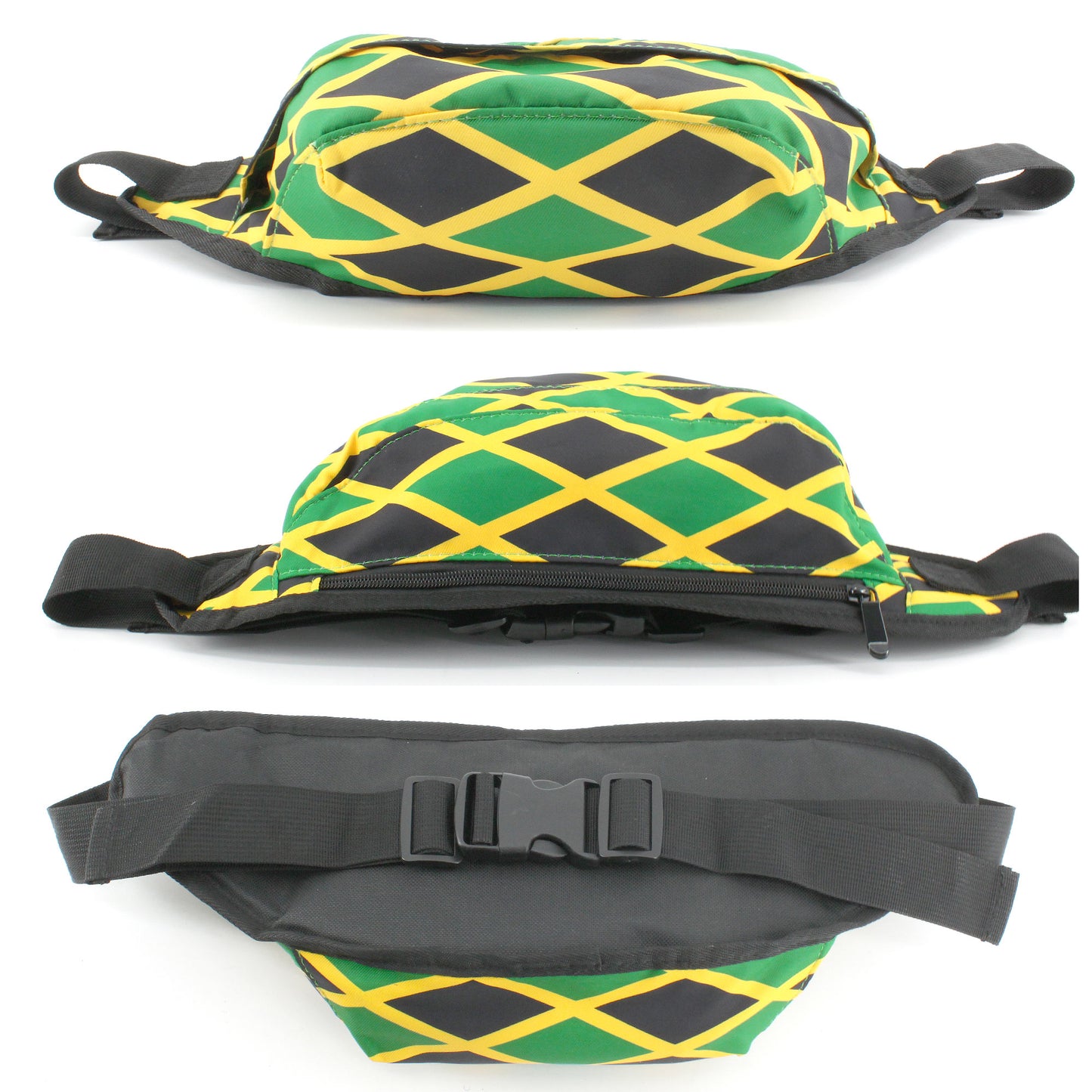 Man's and Woman's Large Capacity Waist Pack Chest Bag Crossbody Bag Jamaican reggae Rasta