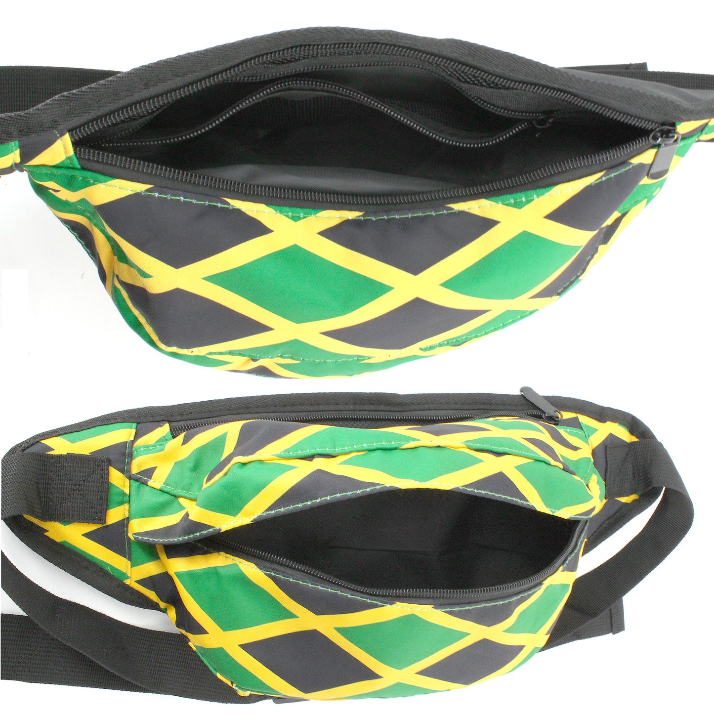 Man's and Woman's Large Capacity Waist Pack Chest Bag Crossbody Bag Jamaican reggae Rasta